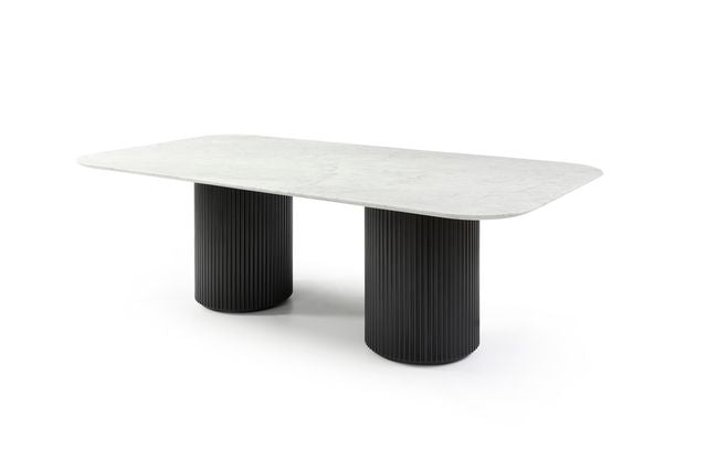 Lantine Marble 270 Dining Table - Matt Black