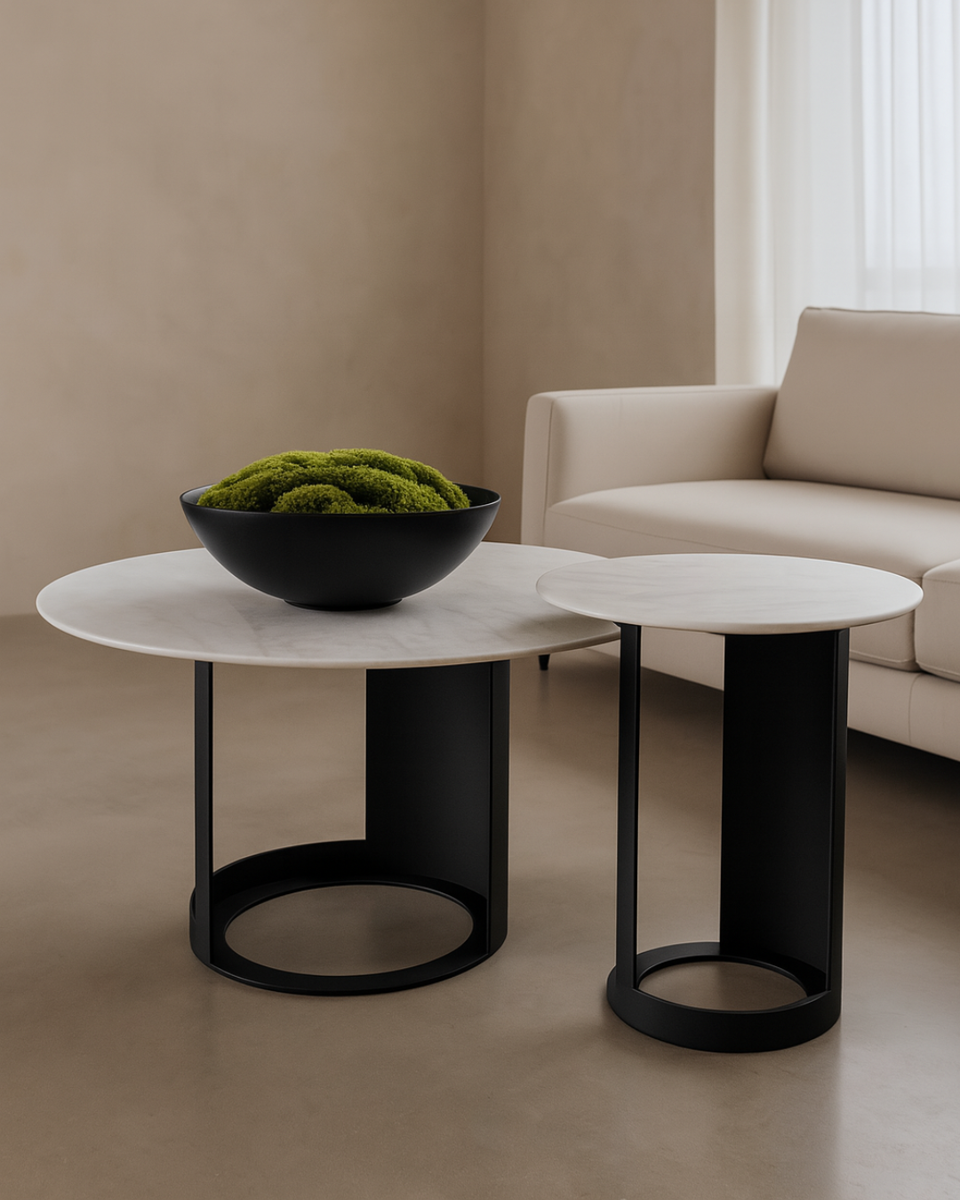 Alban Side Table - Carrara White