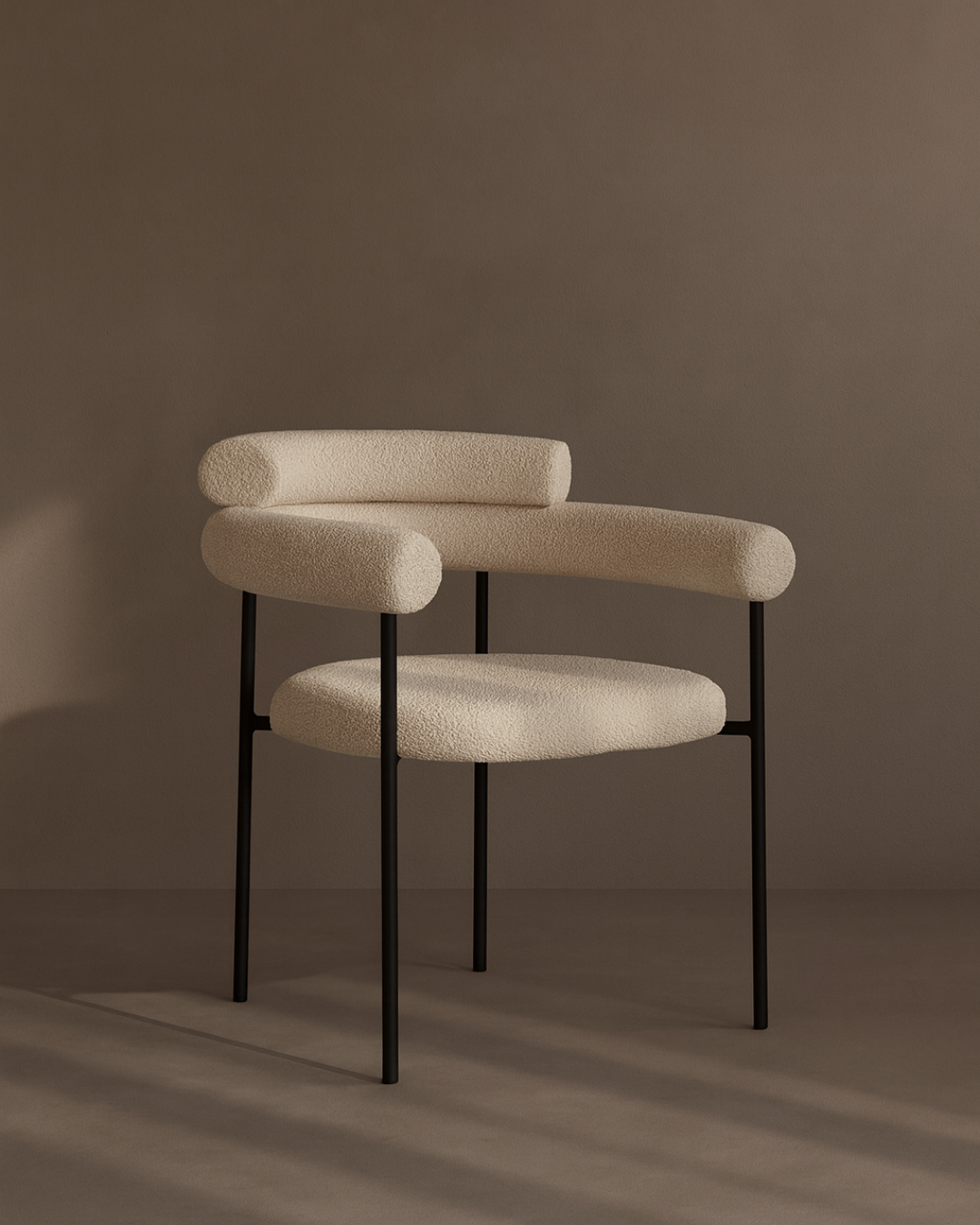 Alita Dining Chair - Chex Polar Bouclé
