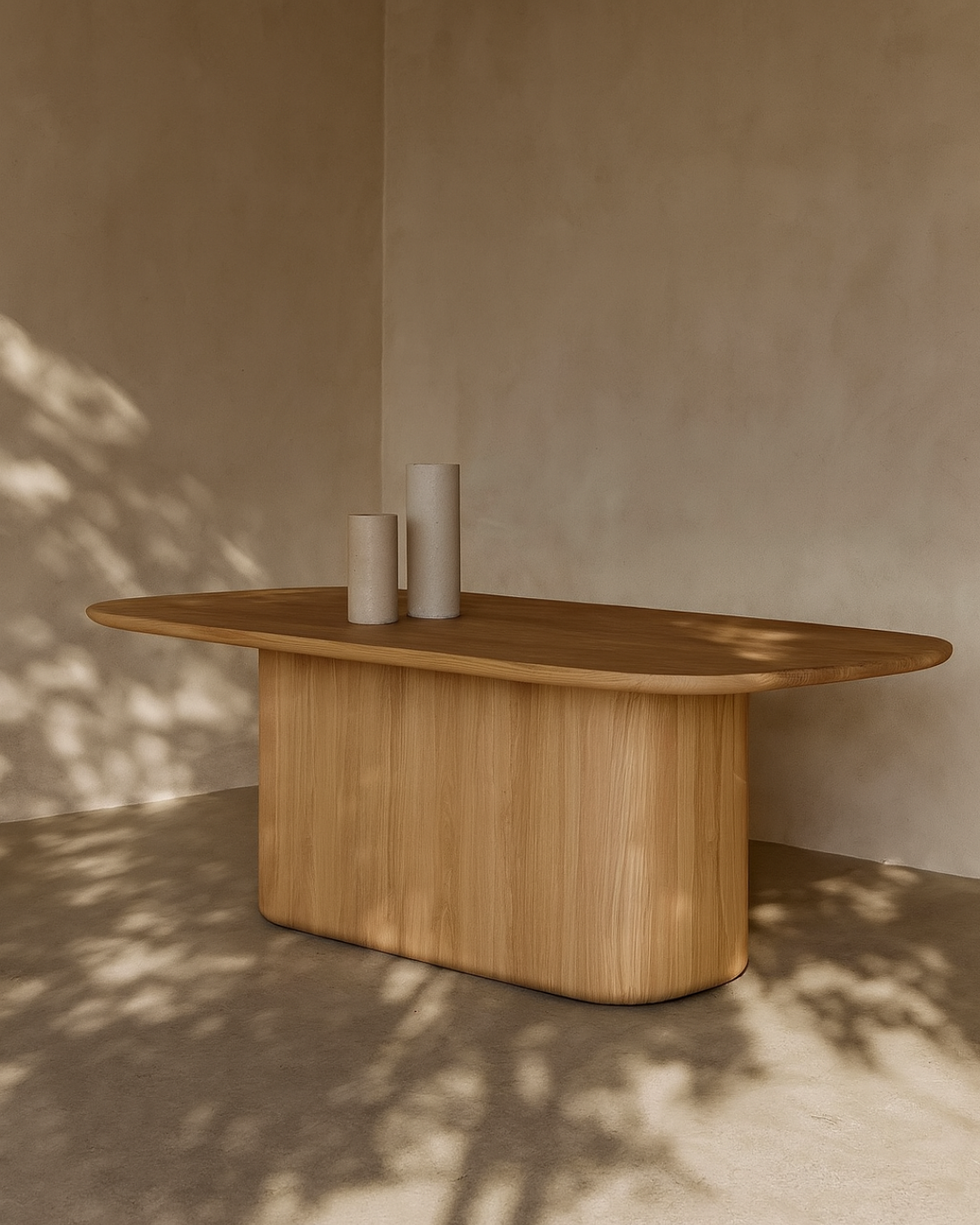 Berwick Dining Table - Single Pedestal- Ash Oak