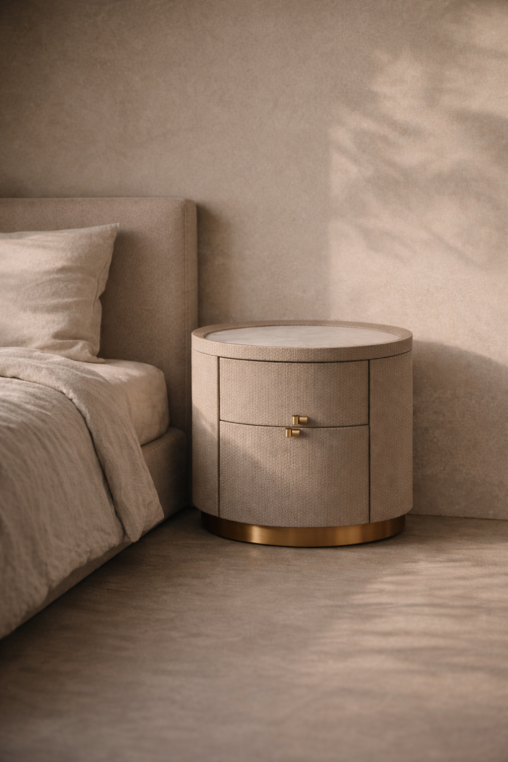 Ritz Bedside Table - White Marble