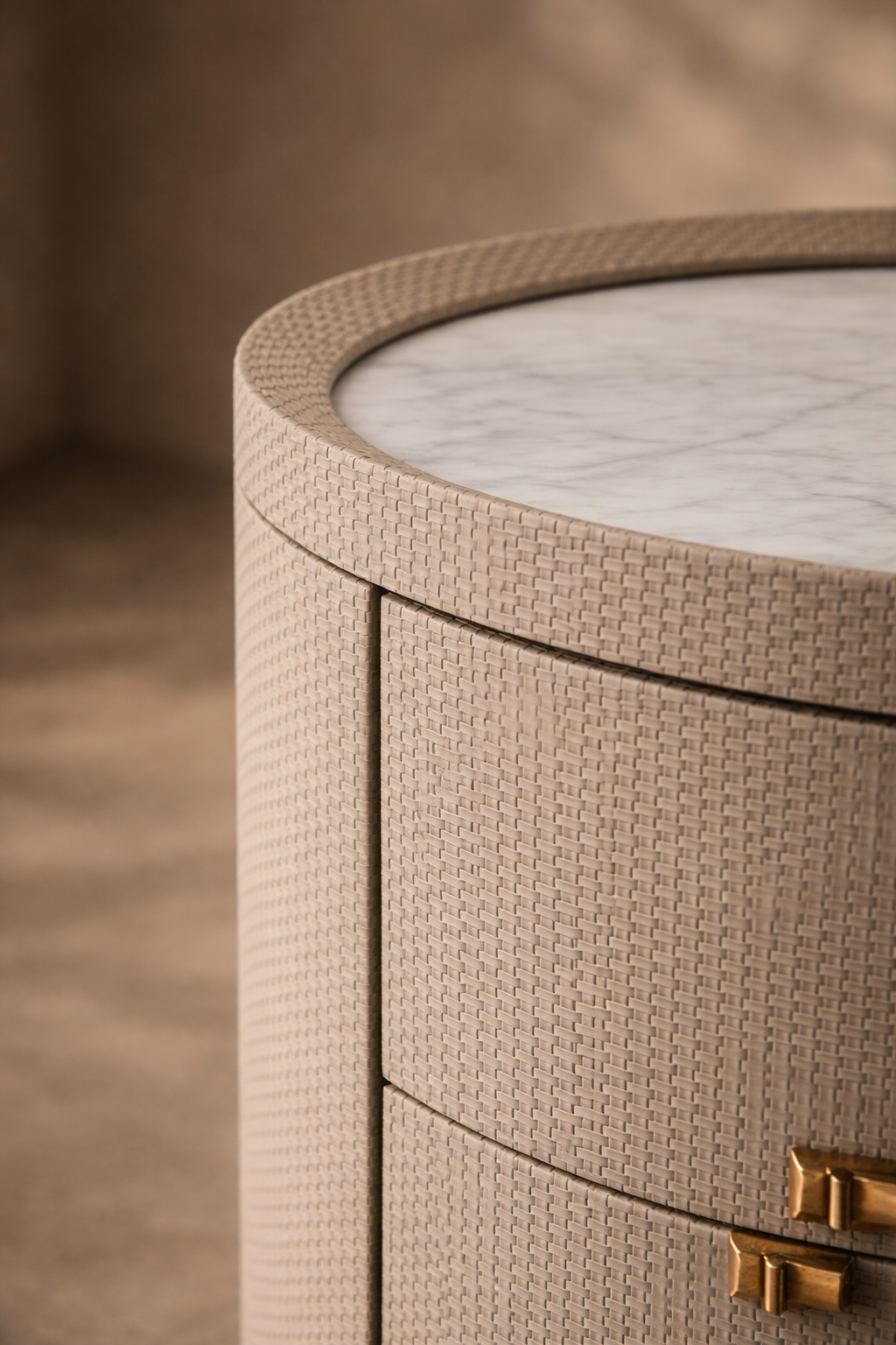 Ritz Bedside Table - White Marble