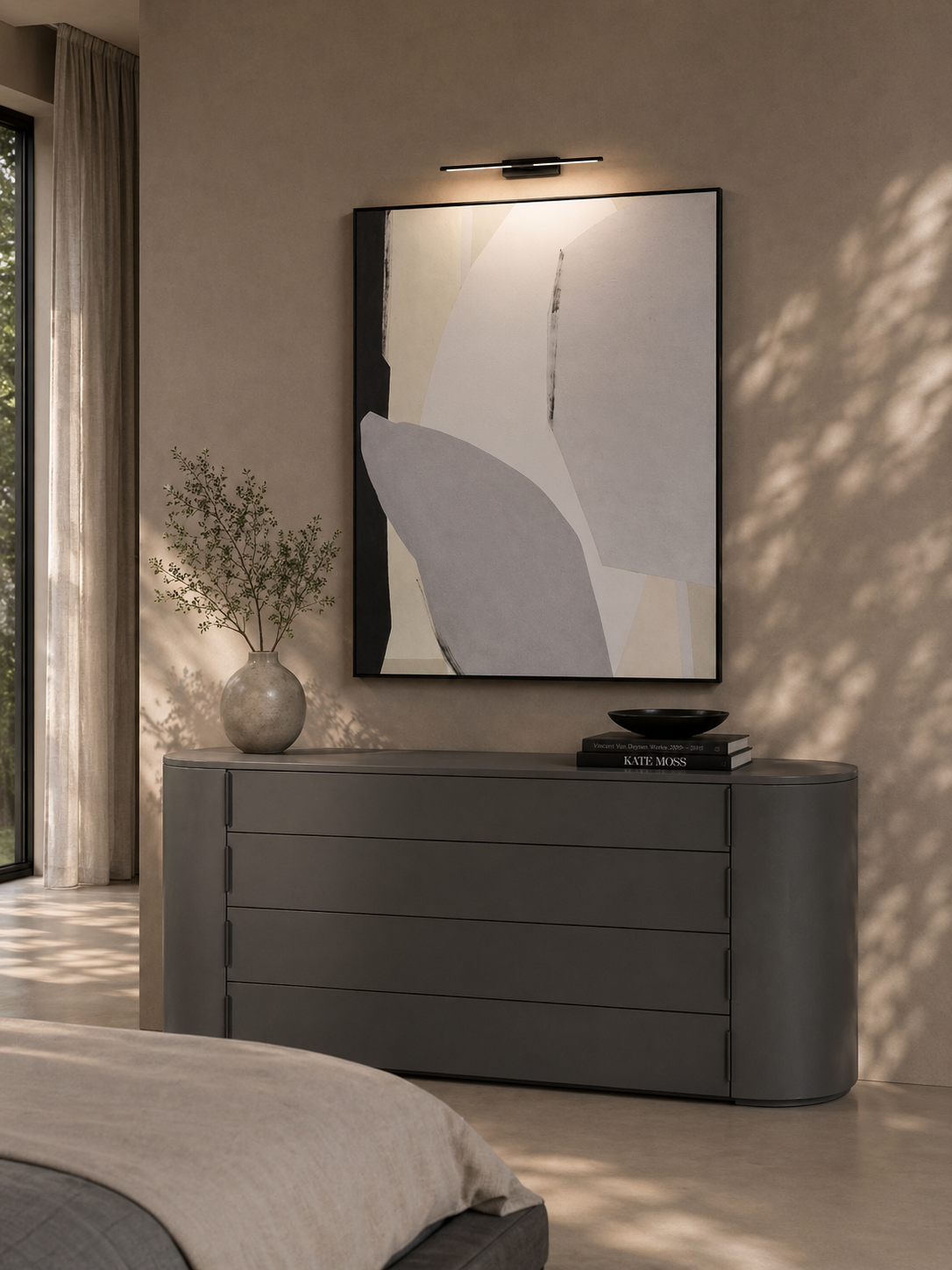 Grey Fossil Wall Art