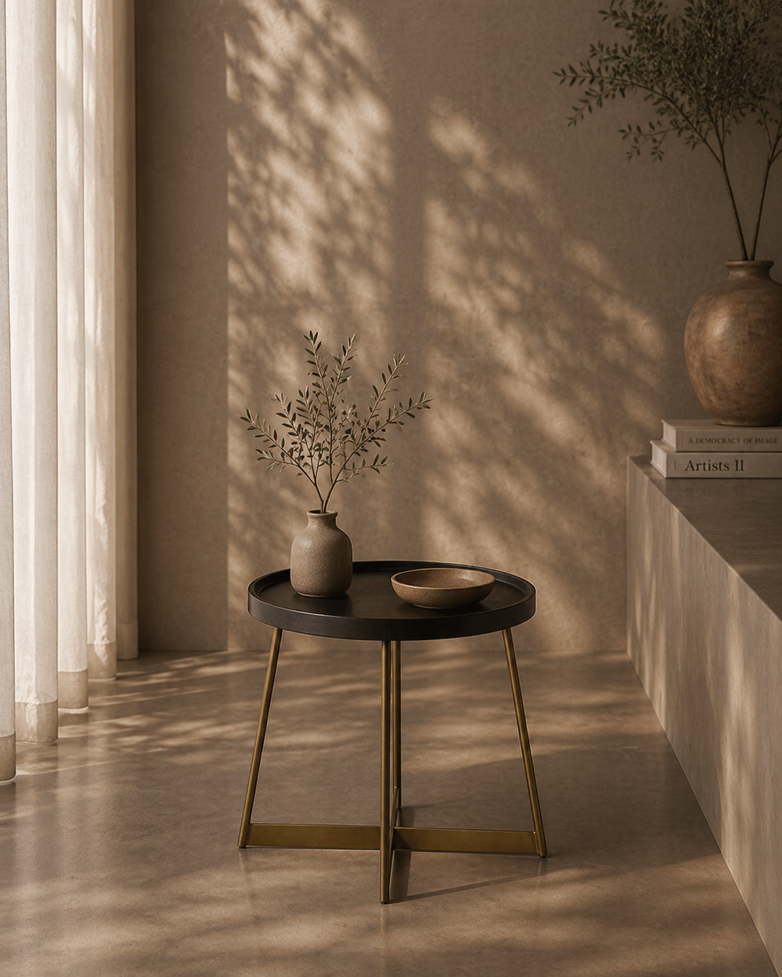 Lane Side Table - Smoke Oak Gold
