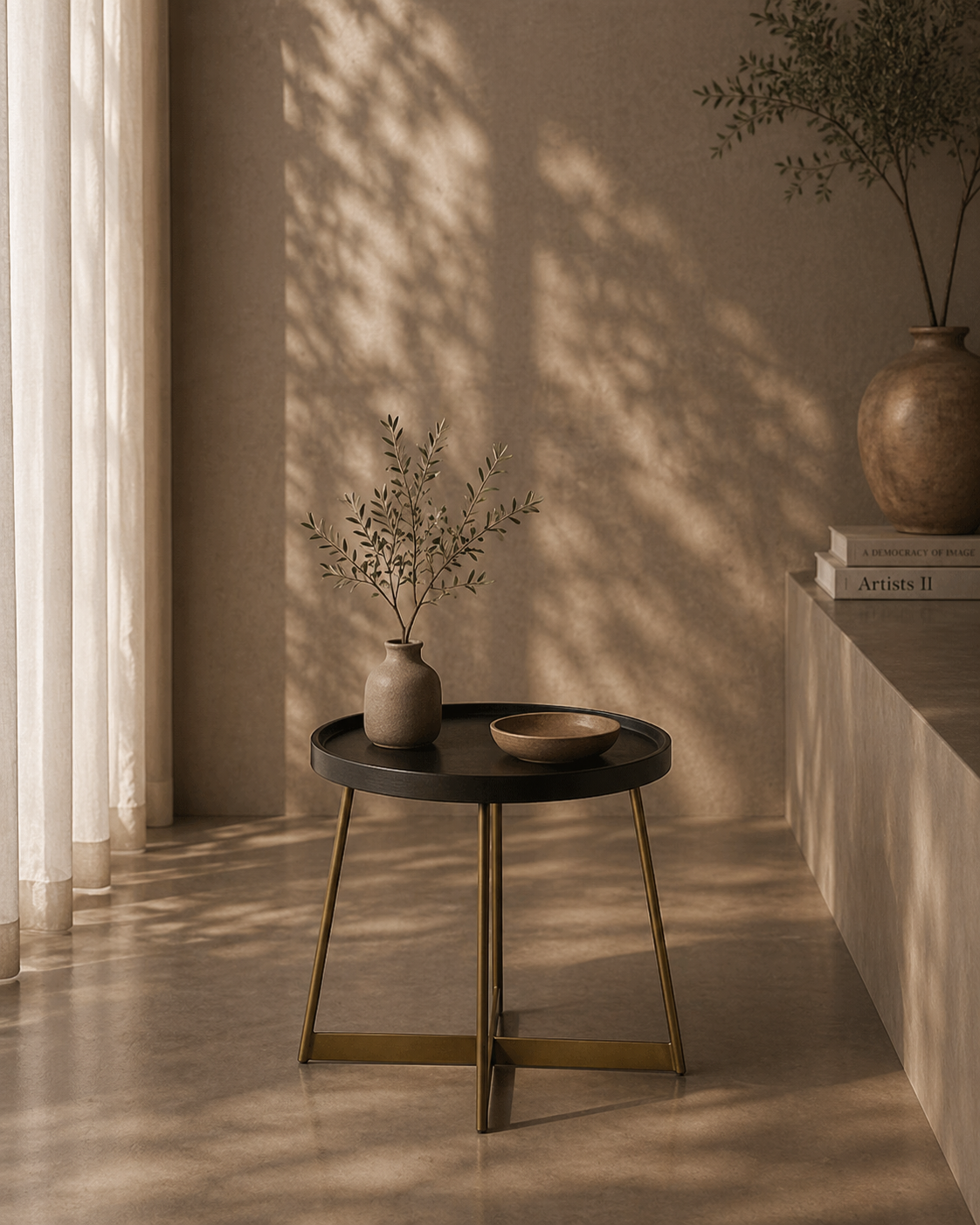 Lane Side Table - Smoke Oak Gold