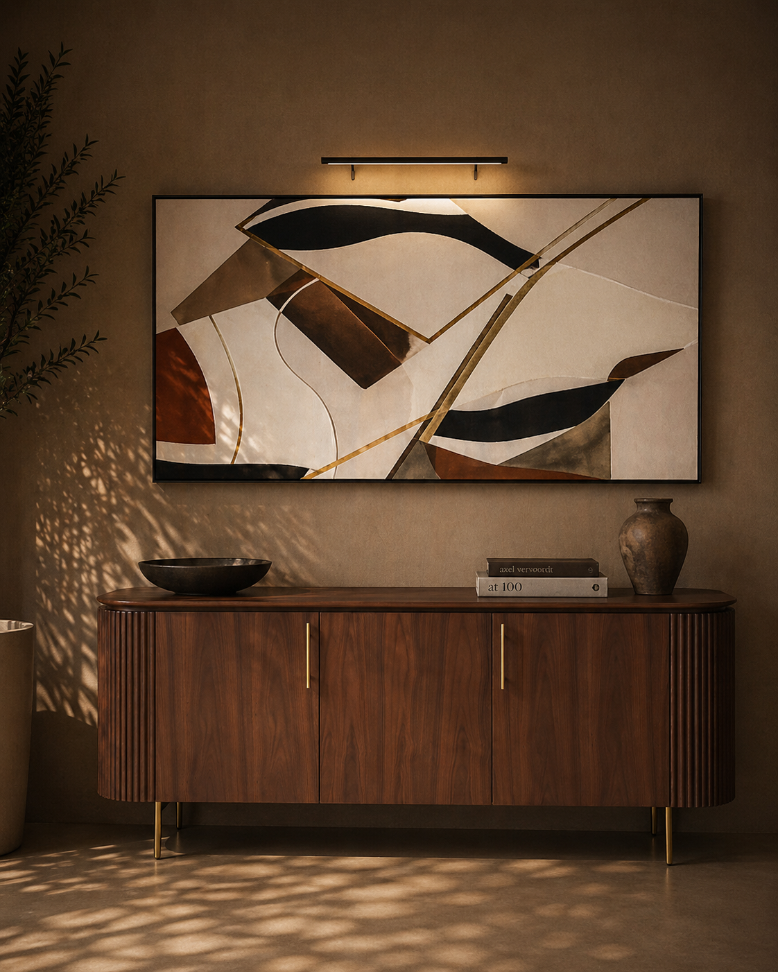 Lantine Buffet – Walnut & Brass