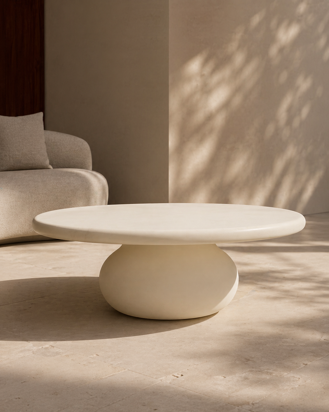 Rolo Coffee Table - Matte Beige