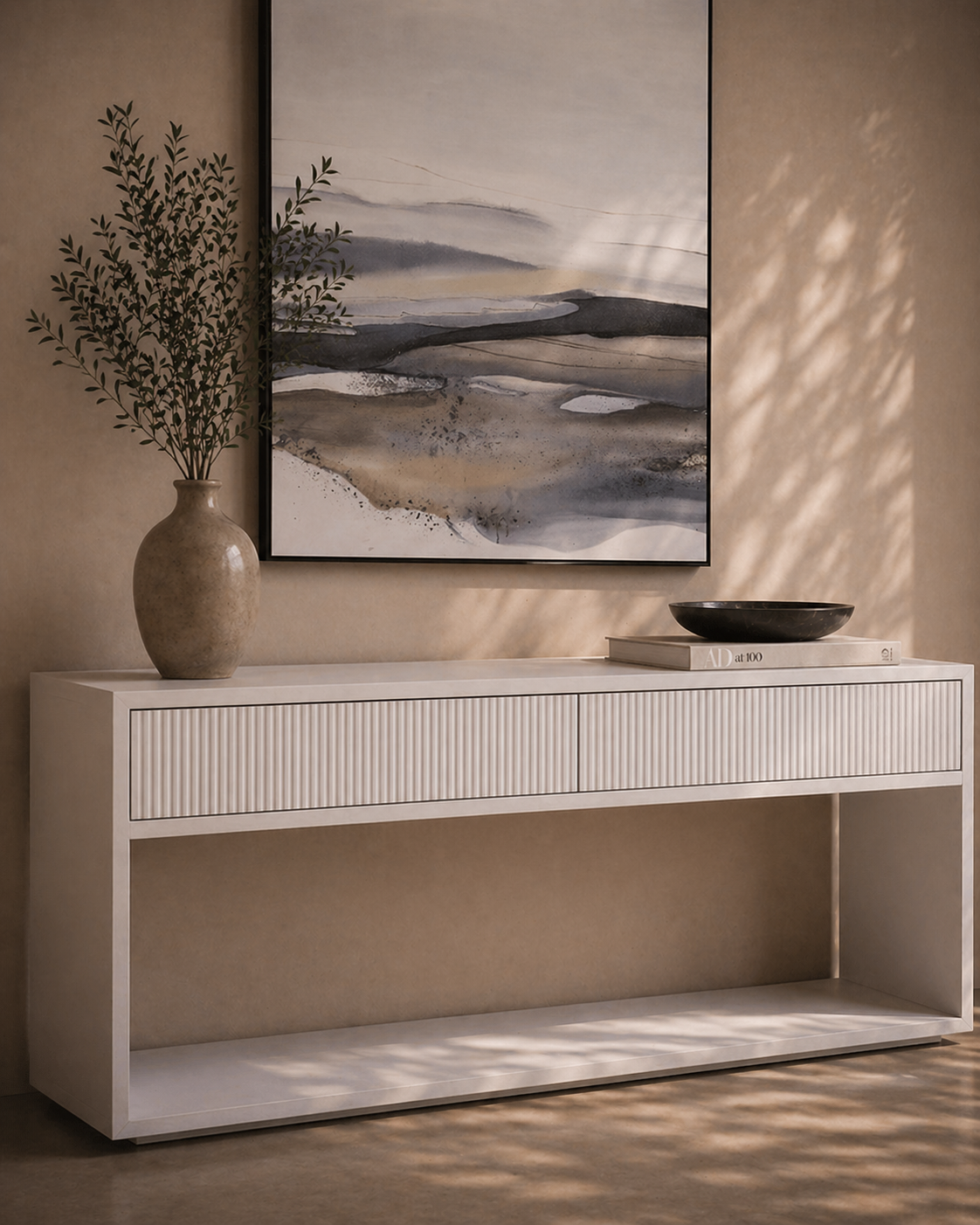 Costine Console Table - White
