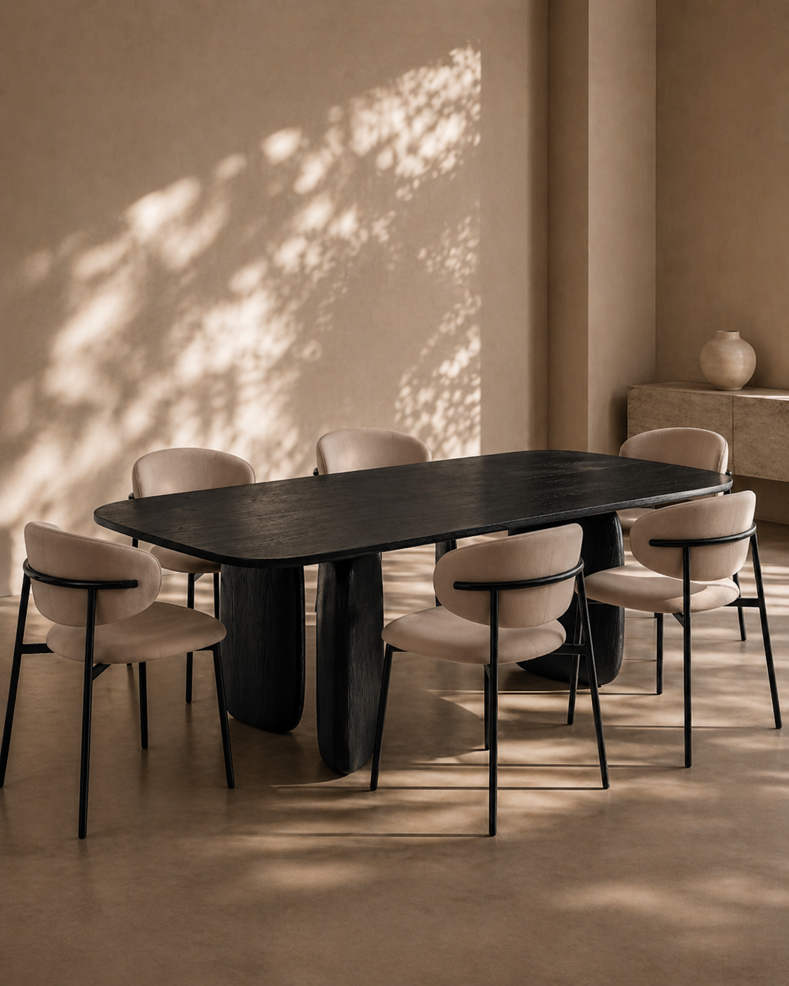 Underline 210 Dining Table - Black Oak