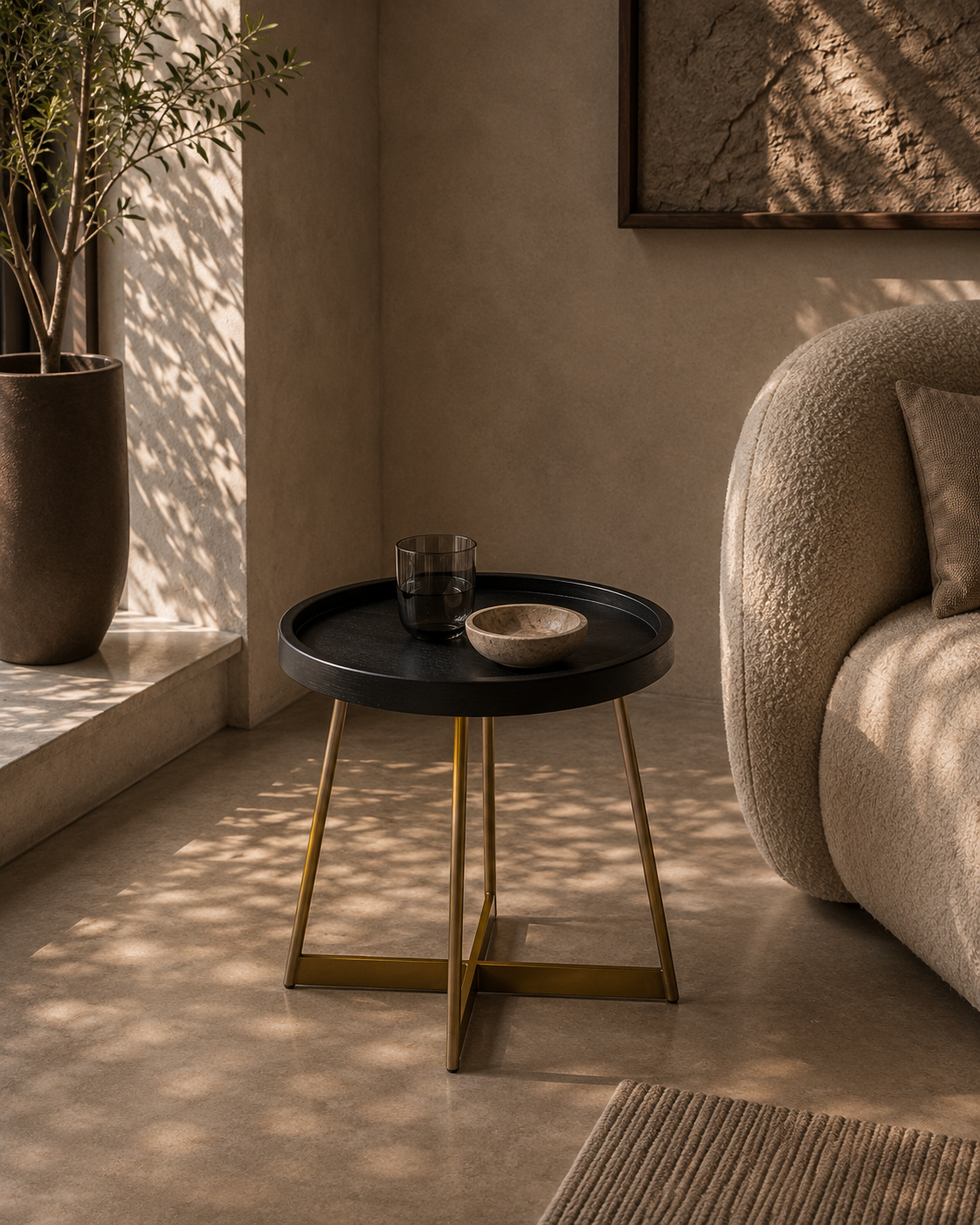 Lane Side Table - Smoke Oak Gold