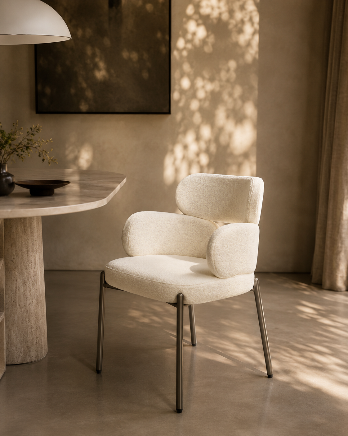 Dream Dining Chair - Embley Bouclé White