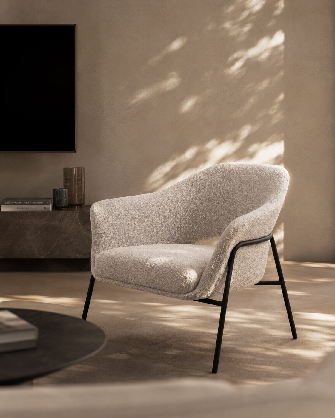 Arteta Accent Chair - Steam Boucle