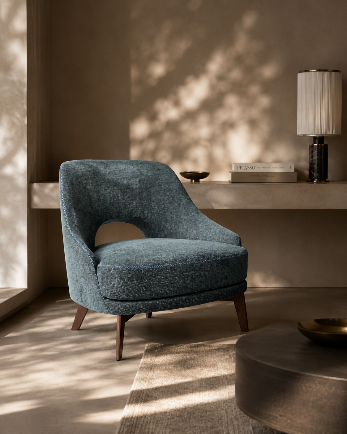 Verna Lounge Chair - Steel