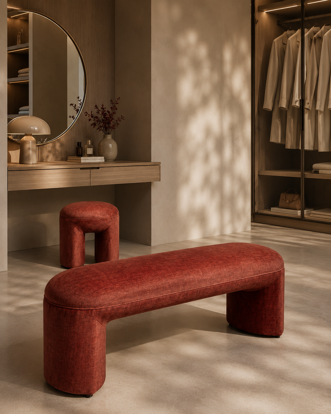 Roxton Stool - Coral