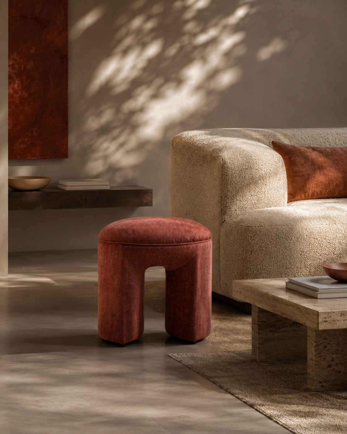 Roxton Stool - Coral