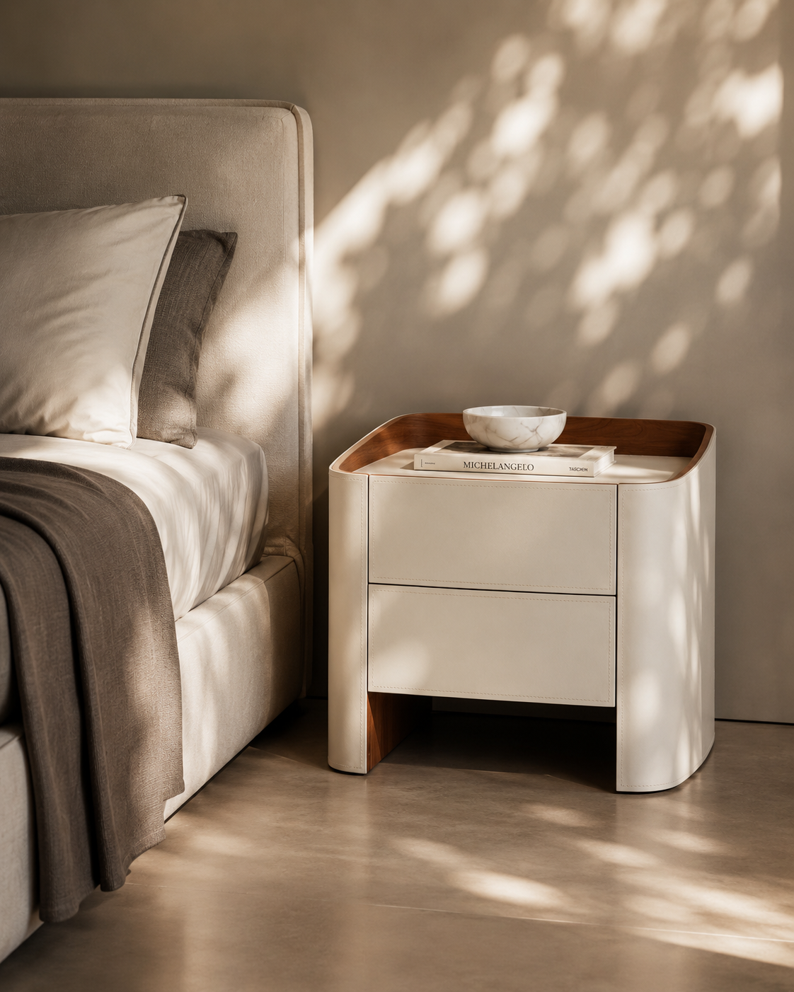 Ruffia Bedside Table