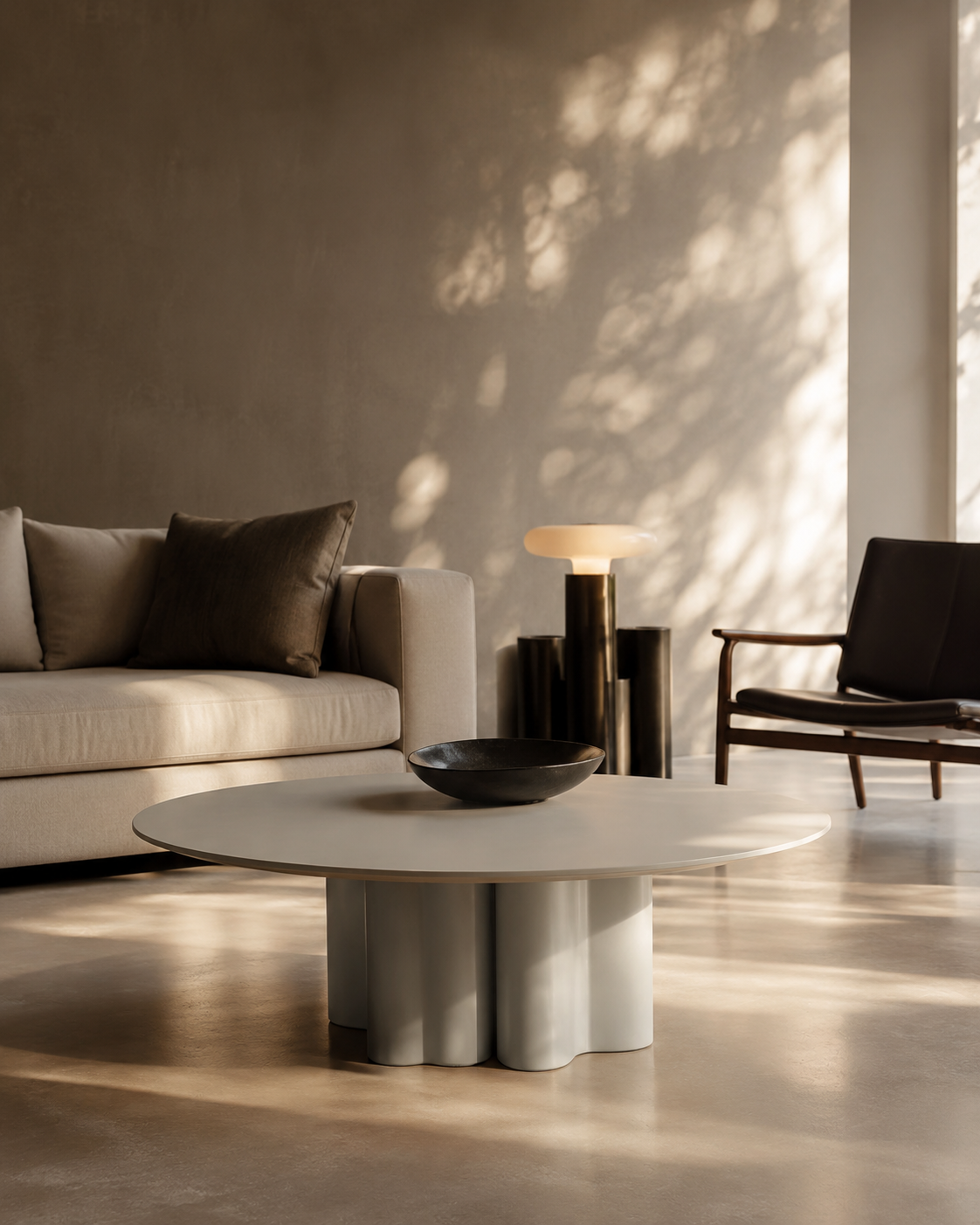 Moon Coffee Table - Matte Beige
