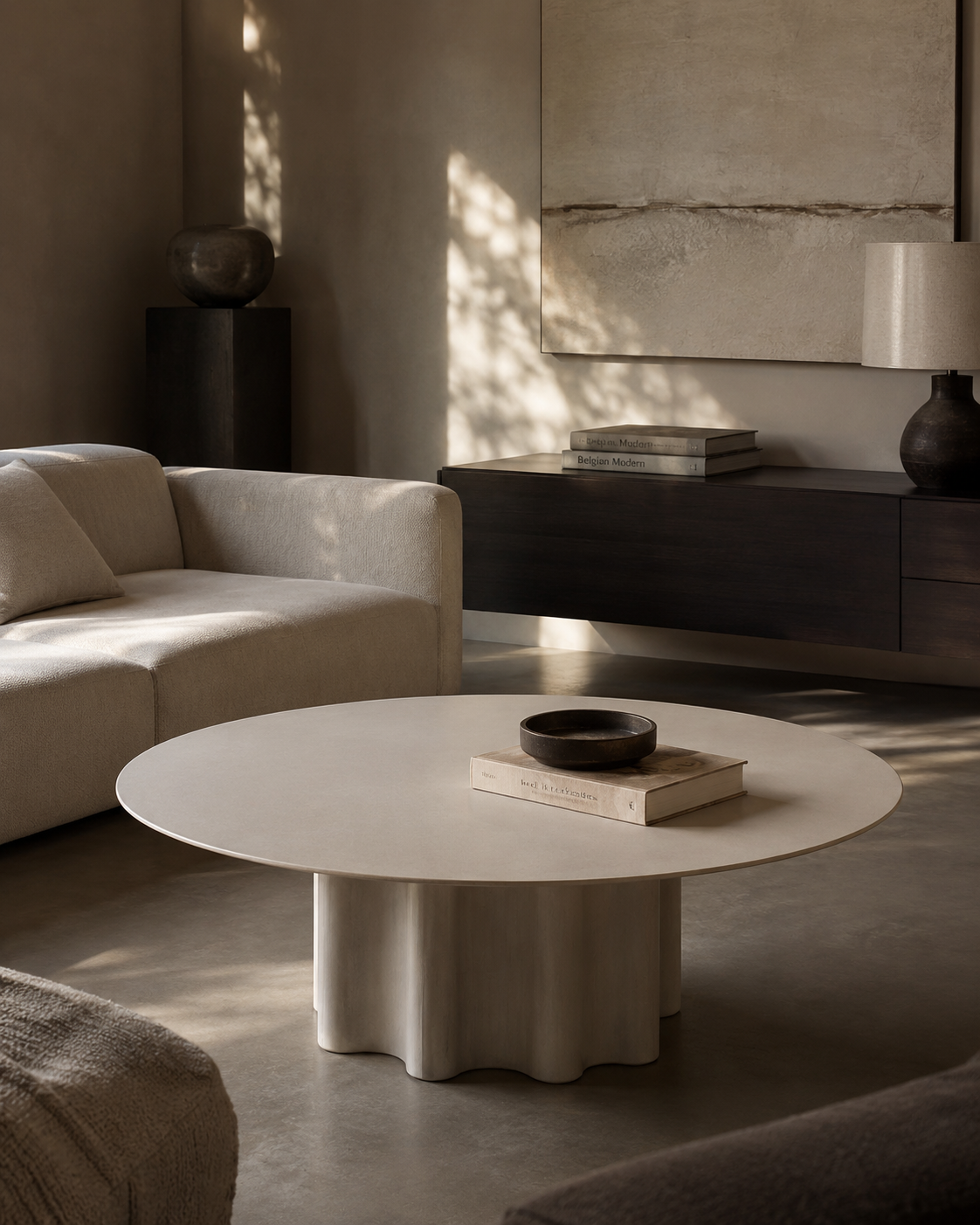 Moon Coffee Table - Matte Beige
