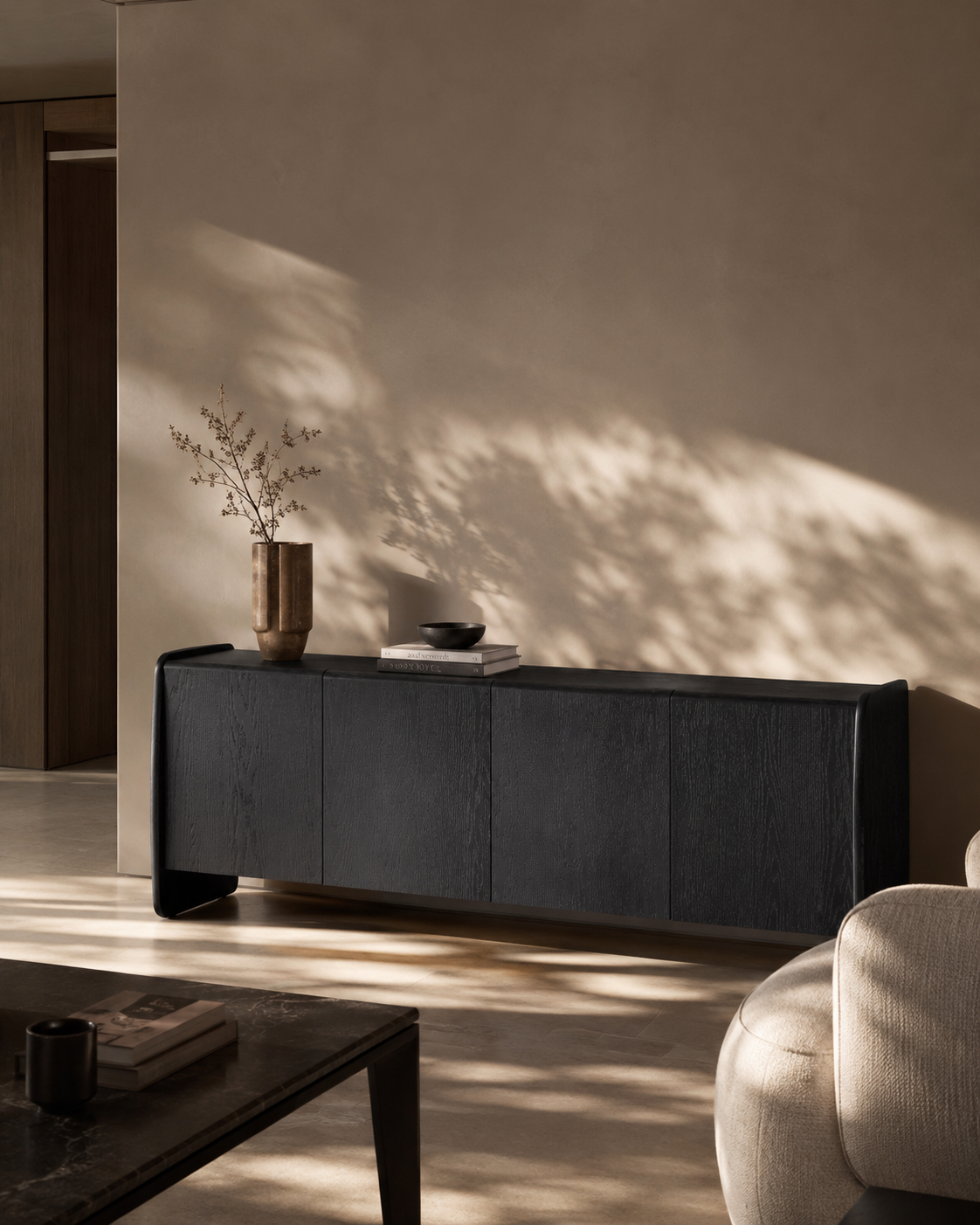 Underline Buffet - Black Oak - 4 Door