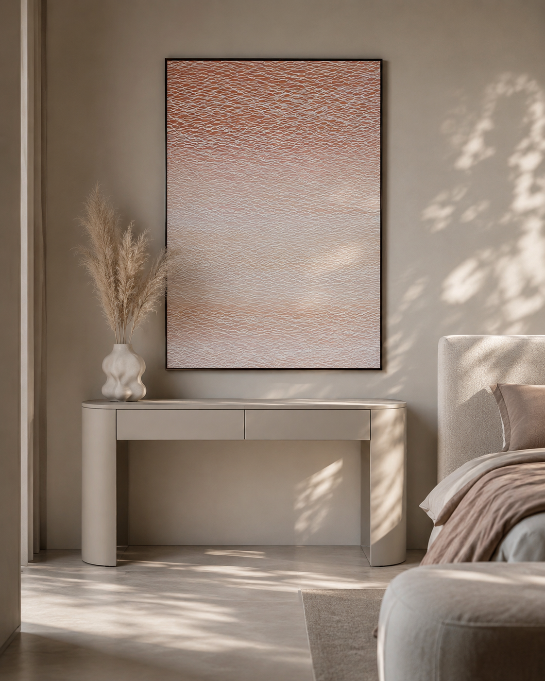 Oakura Console - Matte Beige