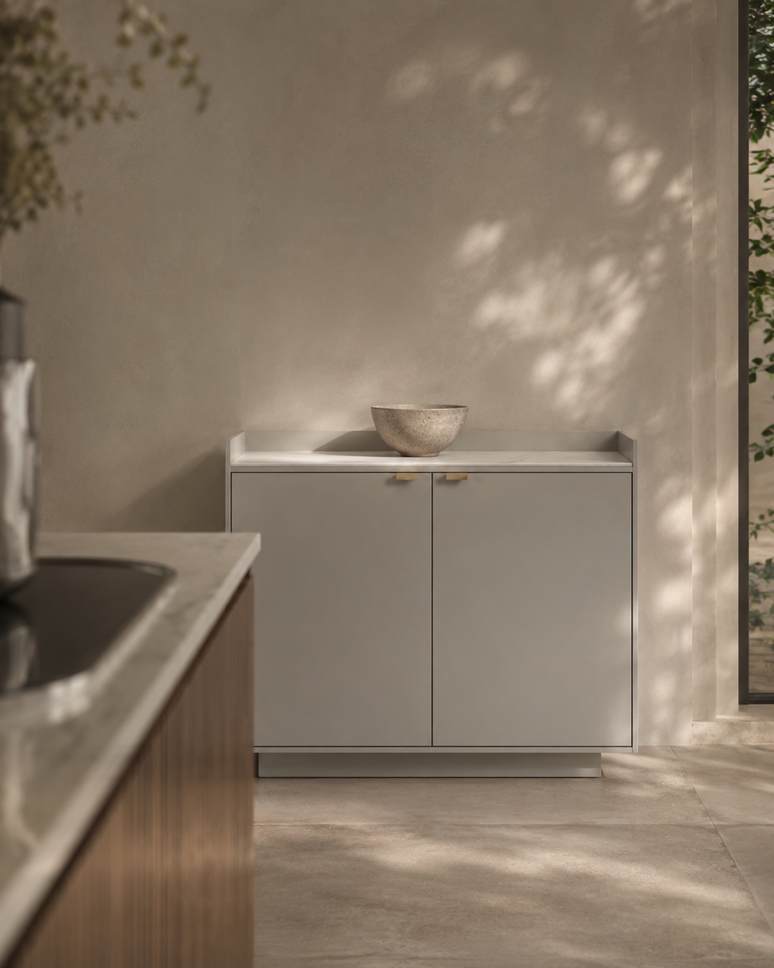 Saviour Buffet - Matte Beige - 2 Door