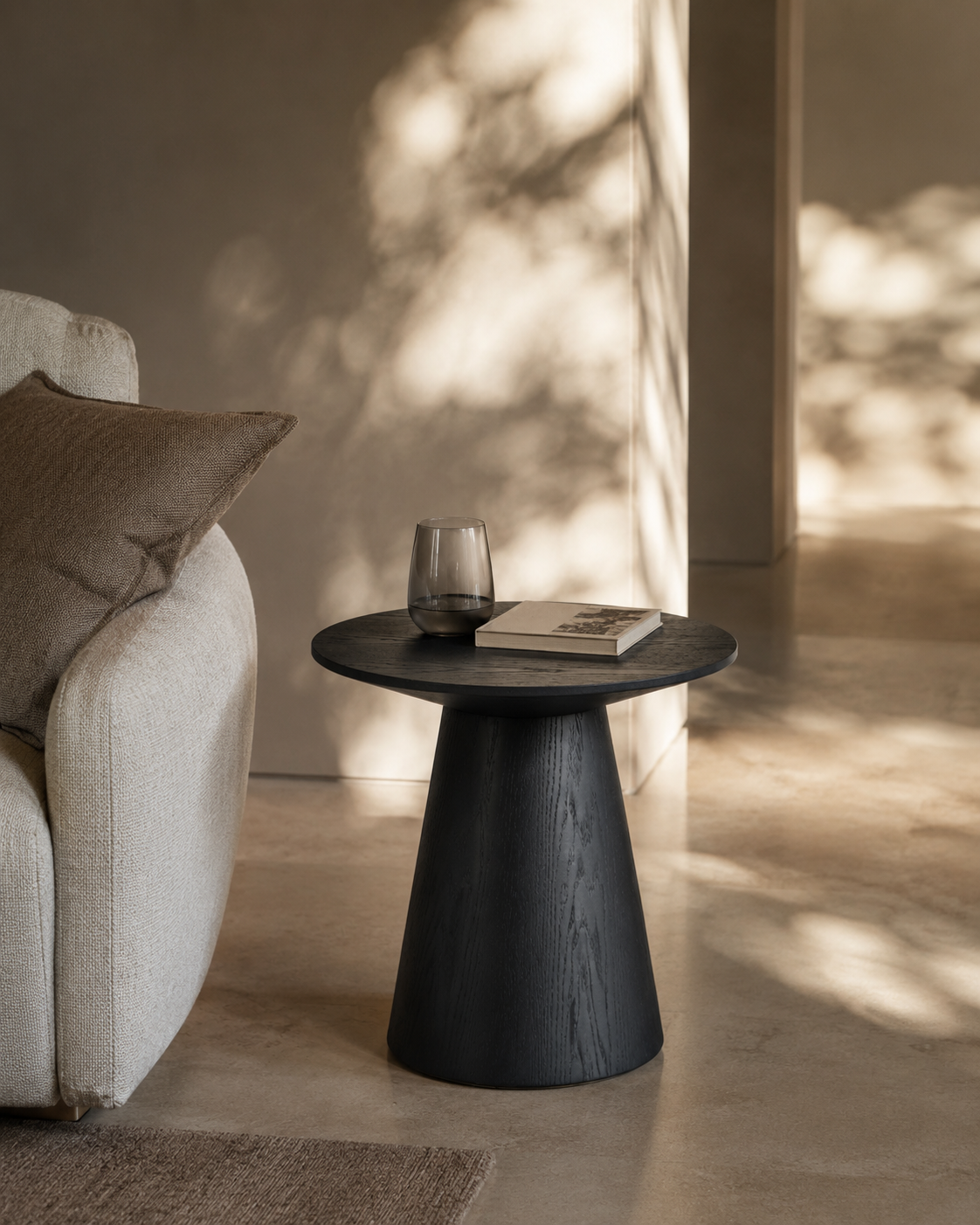 Tavamo Side Table - Black Oak