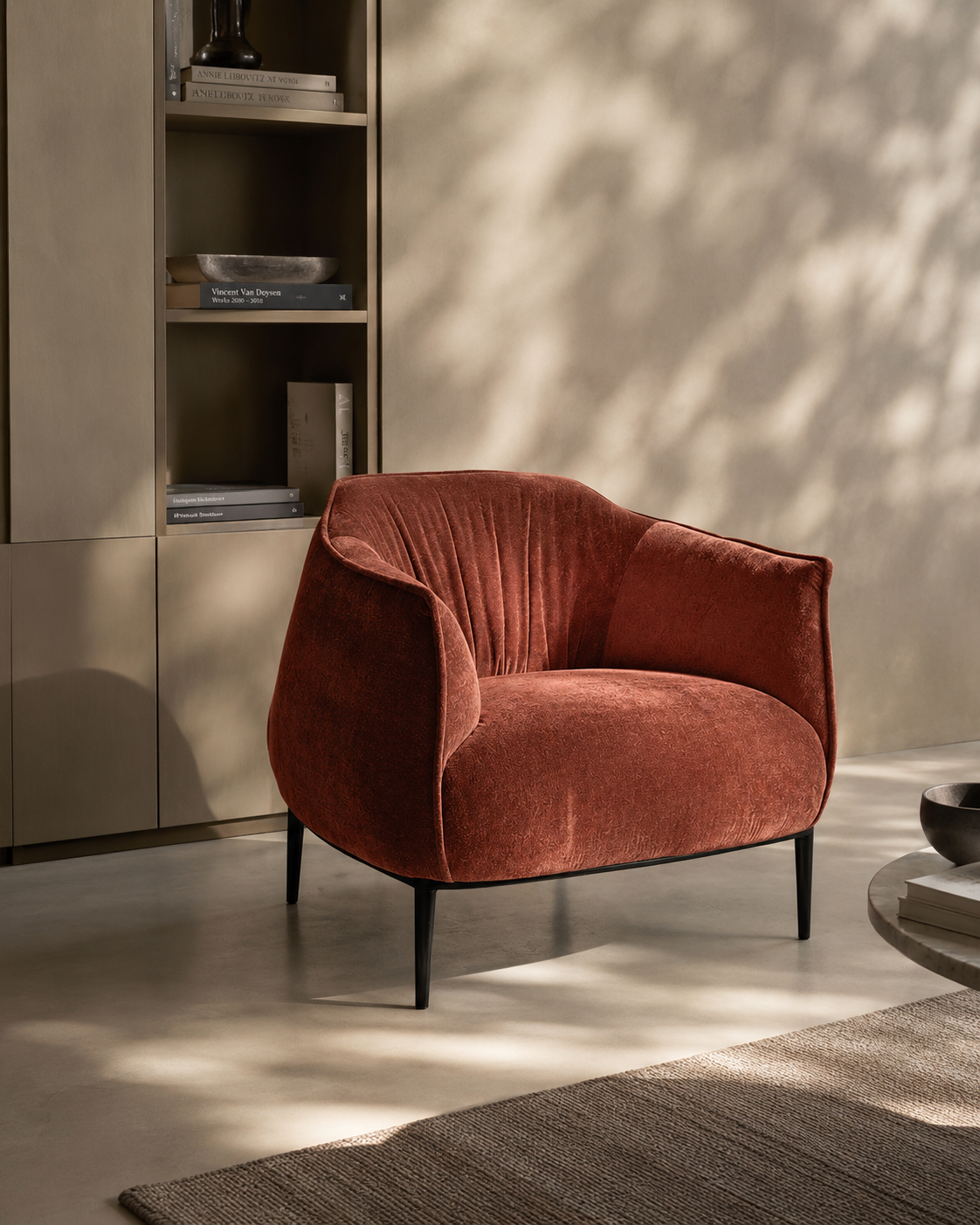 Tyrone Lounge Chair - Rust