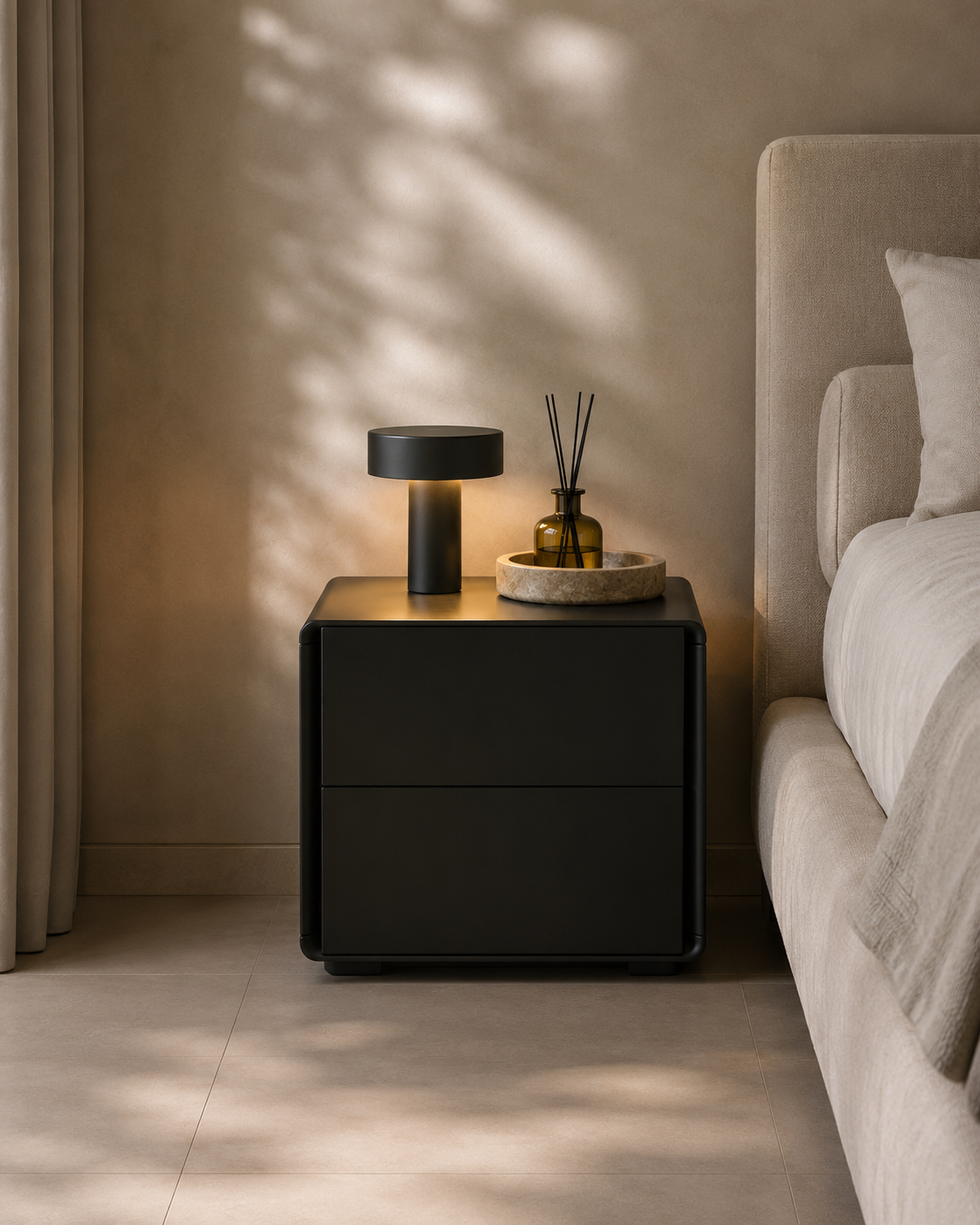 Kota Bedside - Matte Anthracite