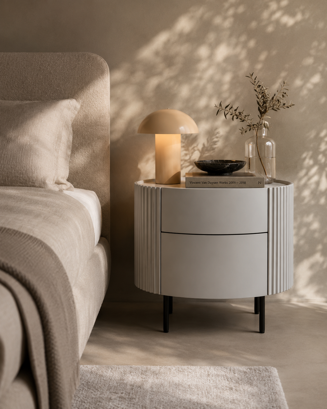 Lantine Bedside - Light Grey