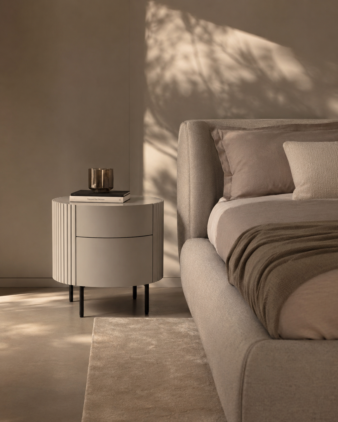Lantine Bedside - Light Grey