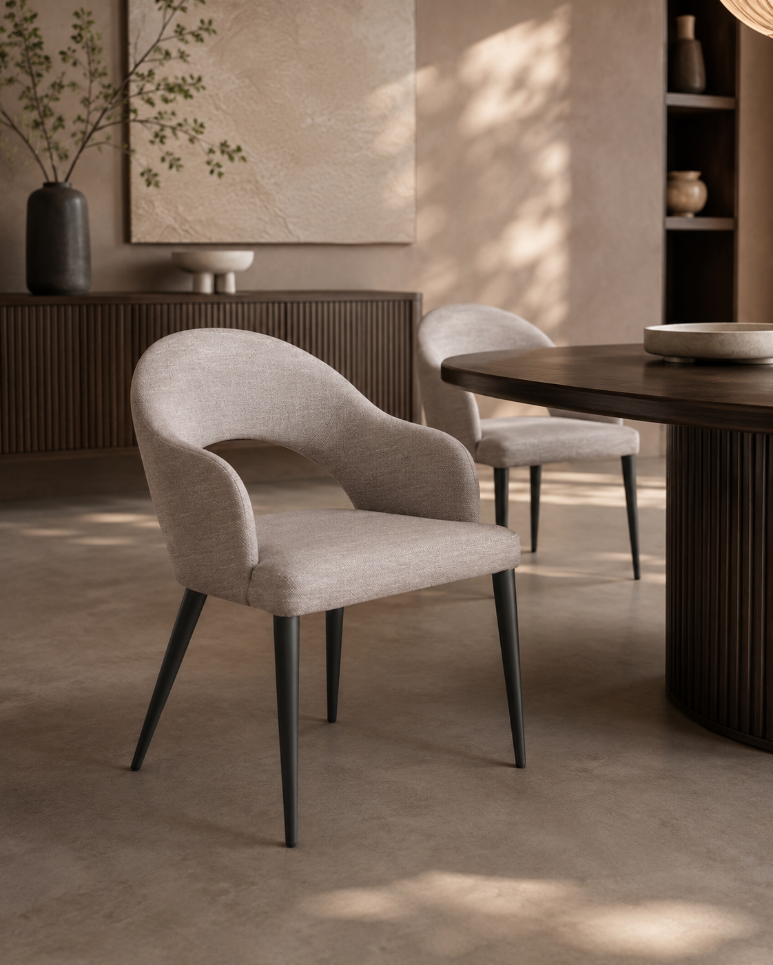 Jiva Dining Chair - Light Grey