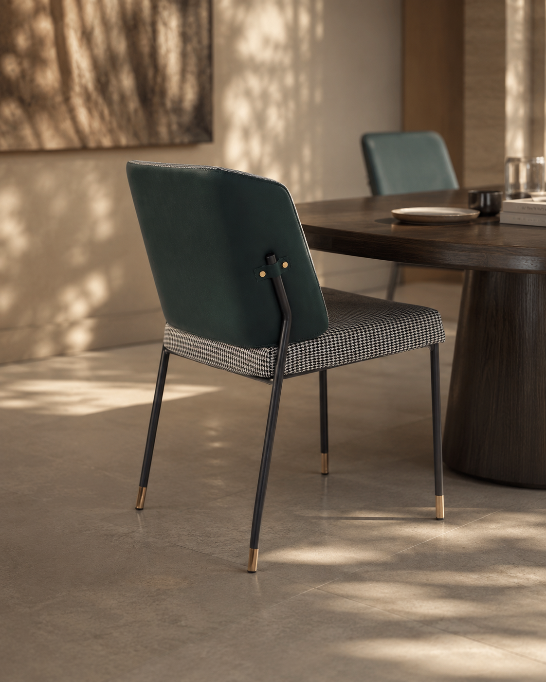 Victor Dining Chair - Houndstooth - Set of 2