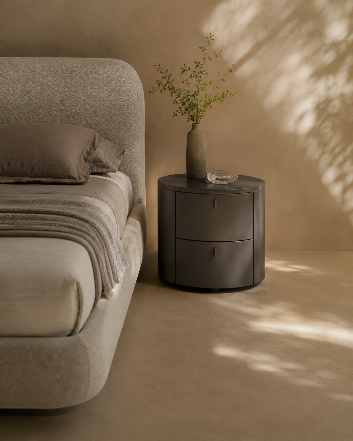 Sims Bedside Table - Matte Anthracite