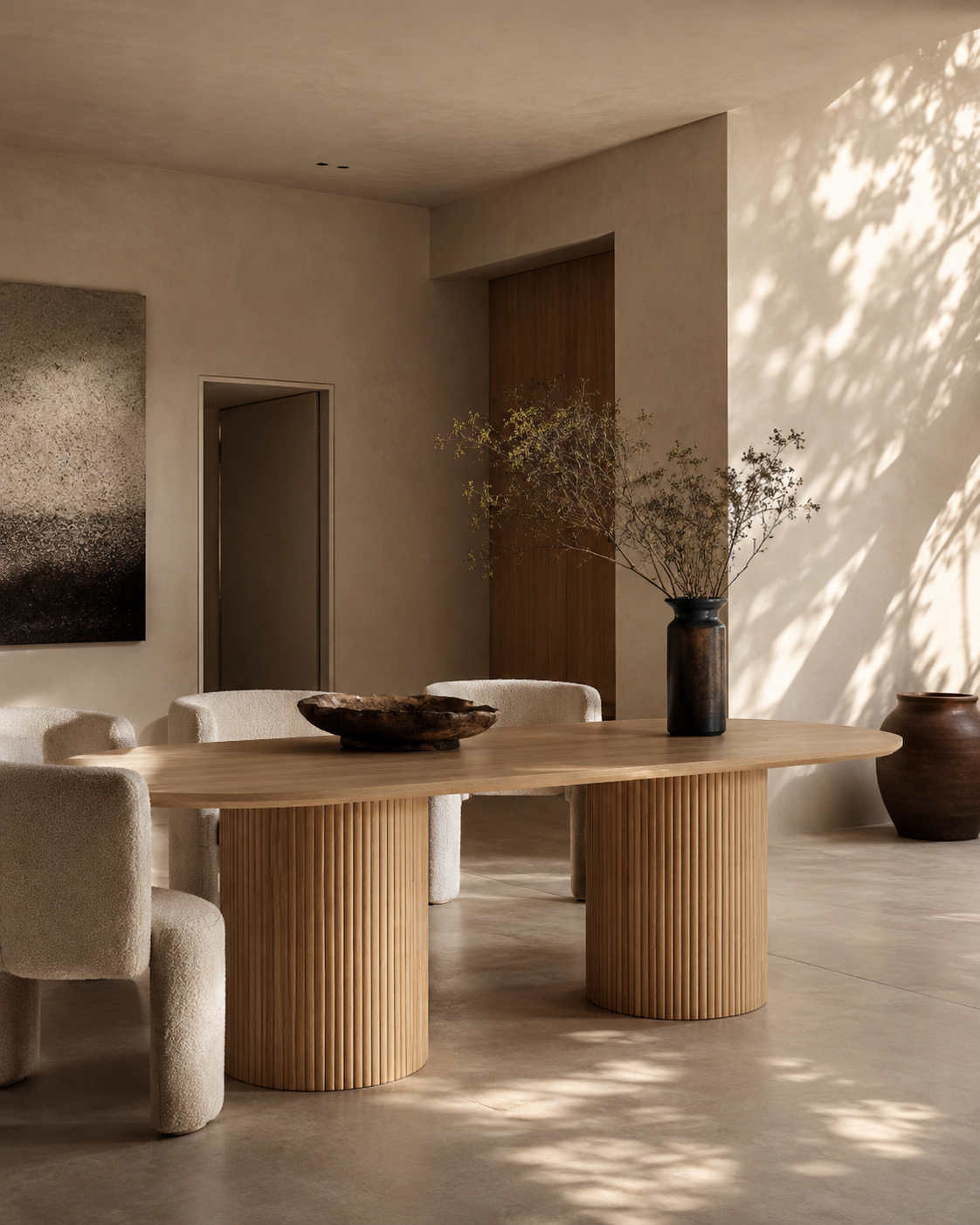 Lantine 240 Dining Table - Pill Shaped - Ash Oak