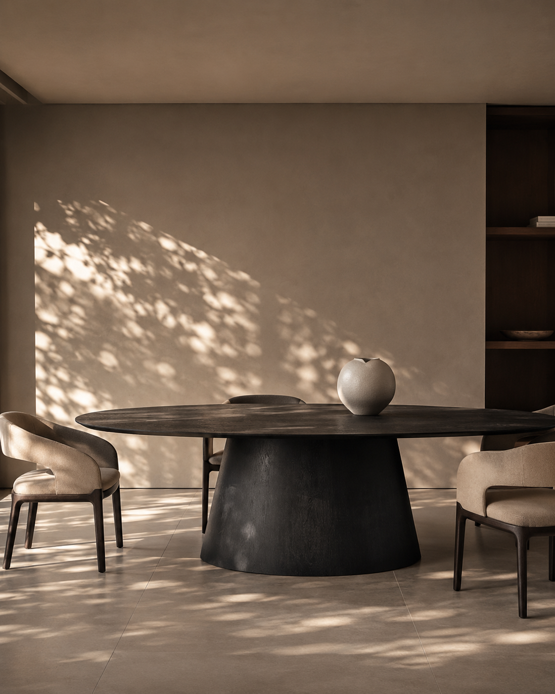 Tavamo Dining Table - Oval - Black Oak