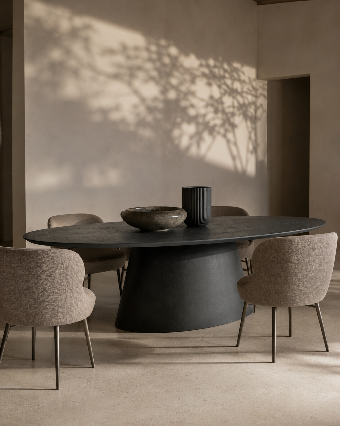 Tavamo Dining Table - Oval - Black Oak
