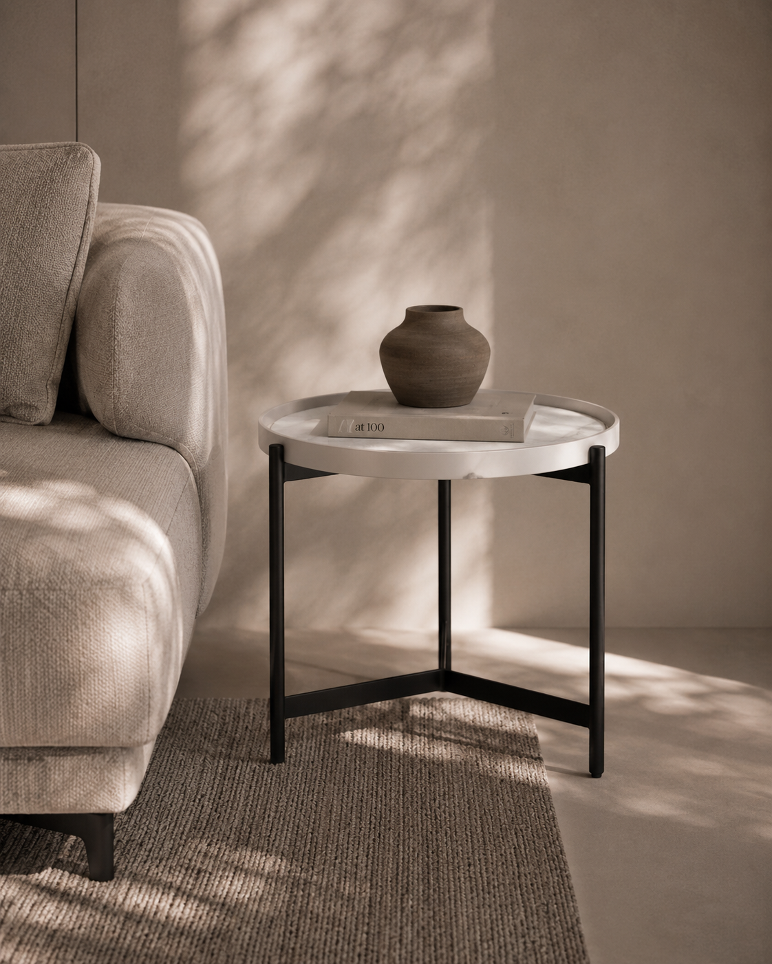 Ivery Side Table - Light Grey