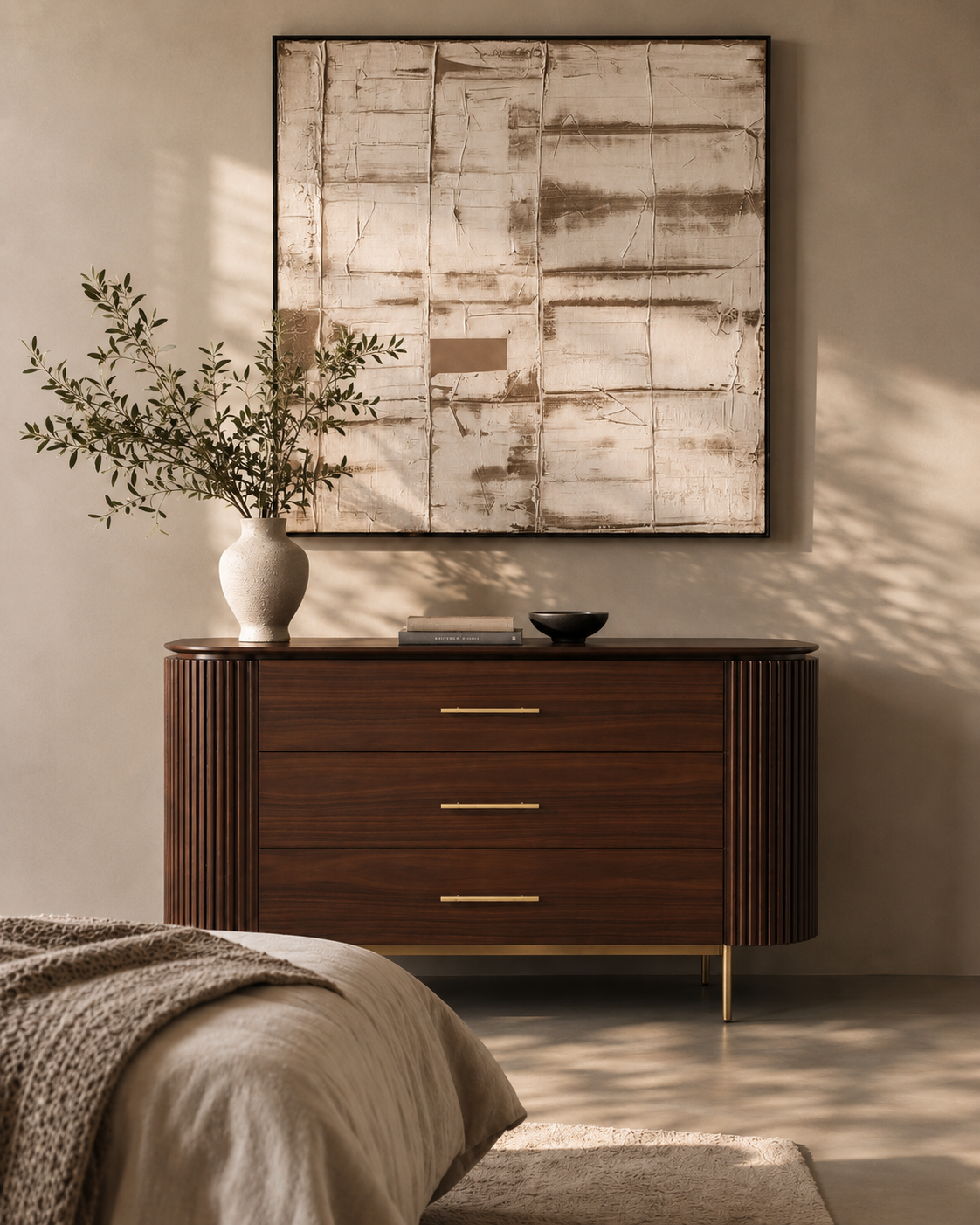 Lantine 3 Drawer Dresser - Dark Walnut