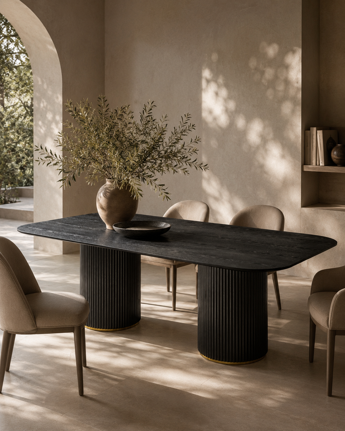 Lantine 240 Dining Table - Black Oak