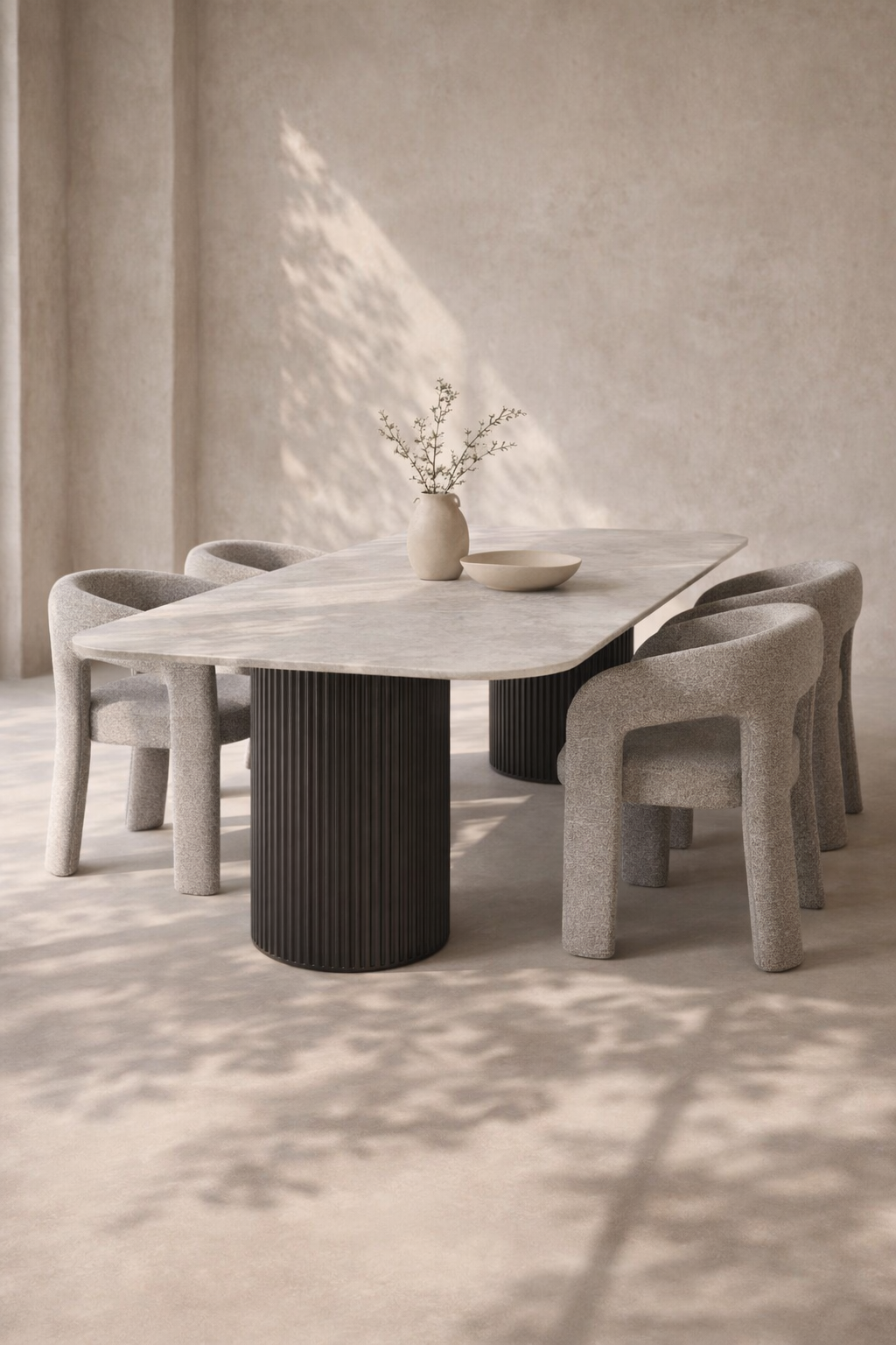 Lantine Marble 240 Dining Table – Matt Black