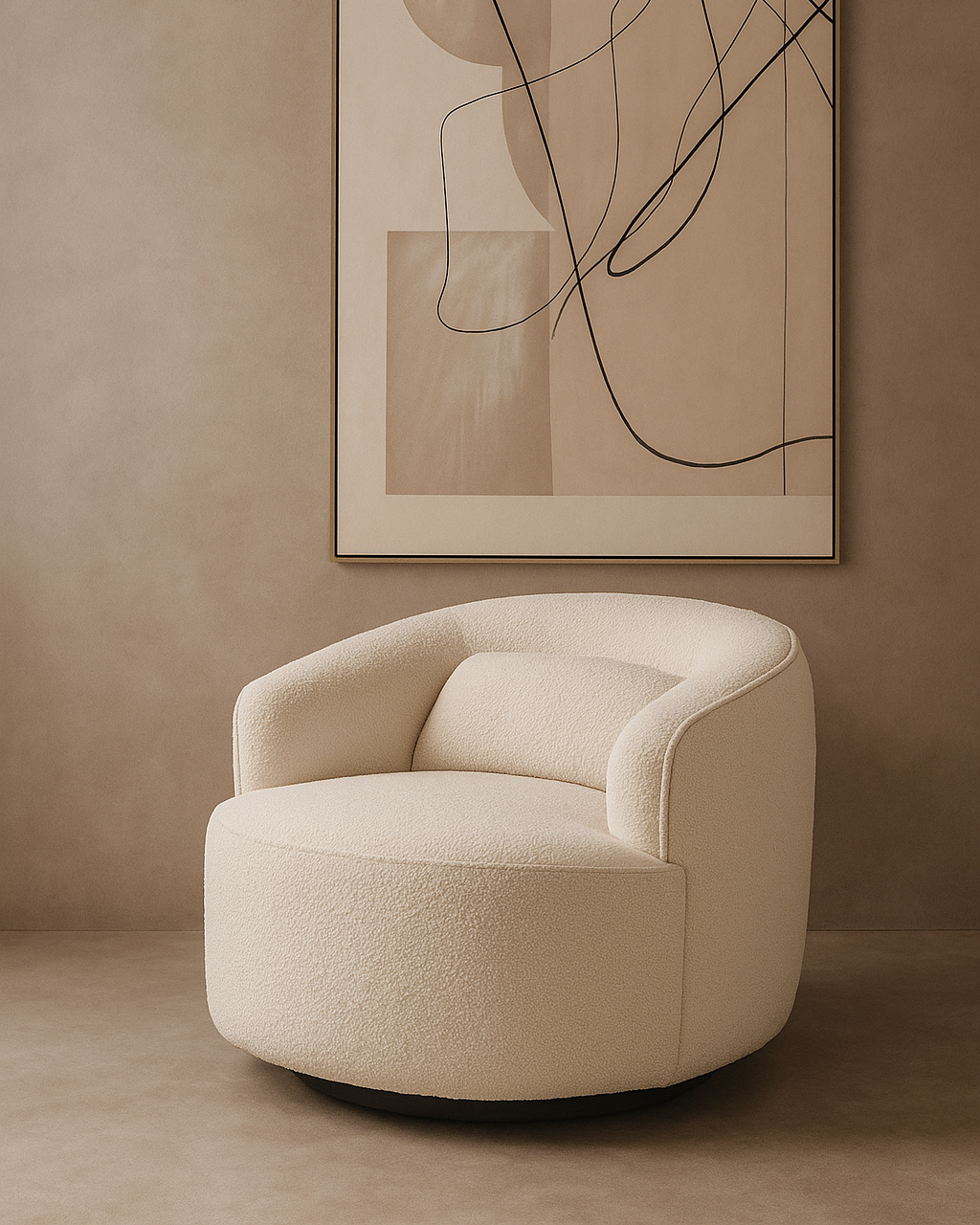 Grace Swivel Chair - Polar Bouclé