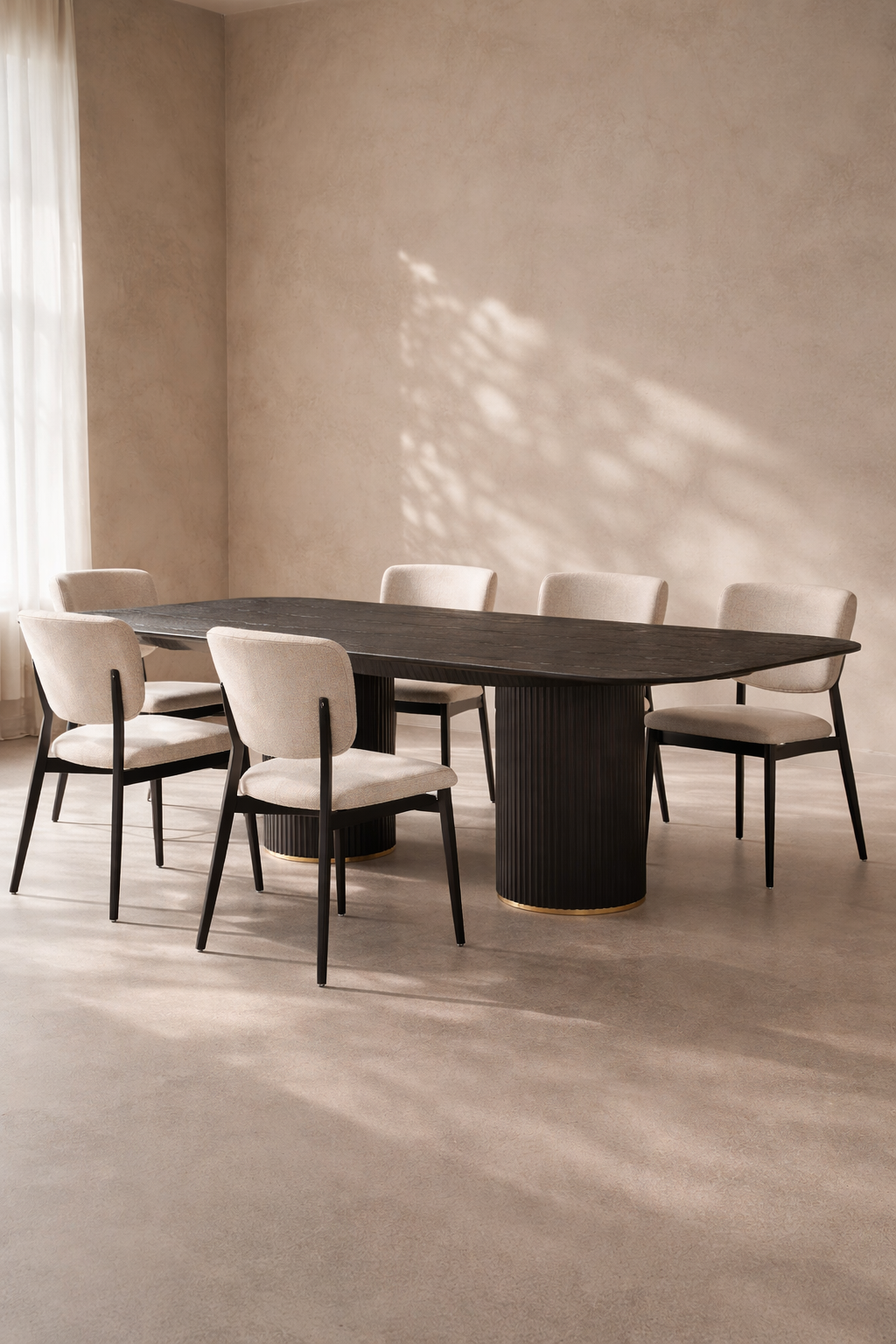 Lantine 240 Dining Table - Black Oak