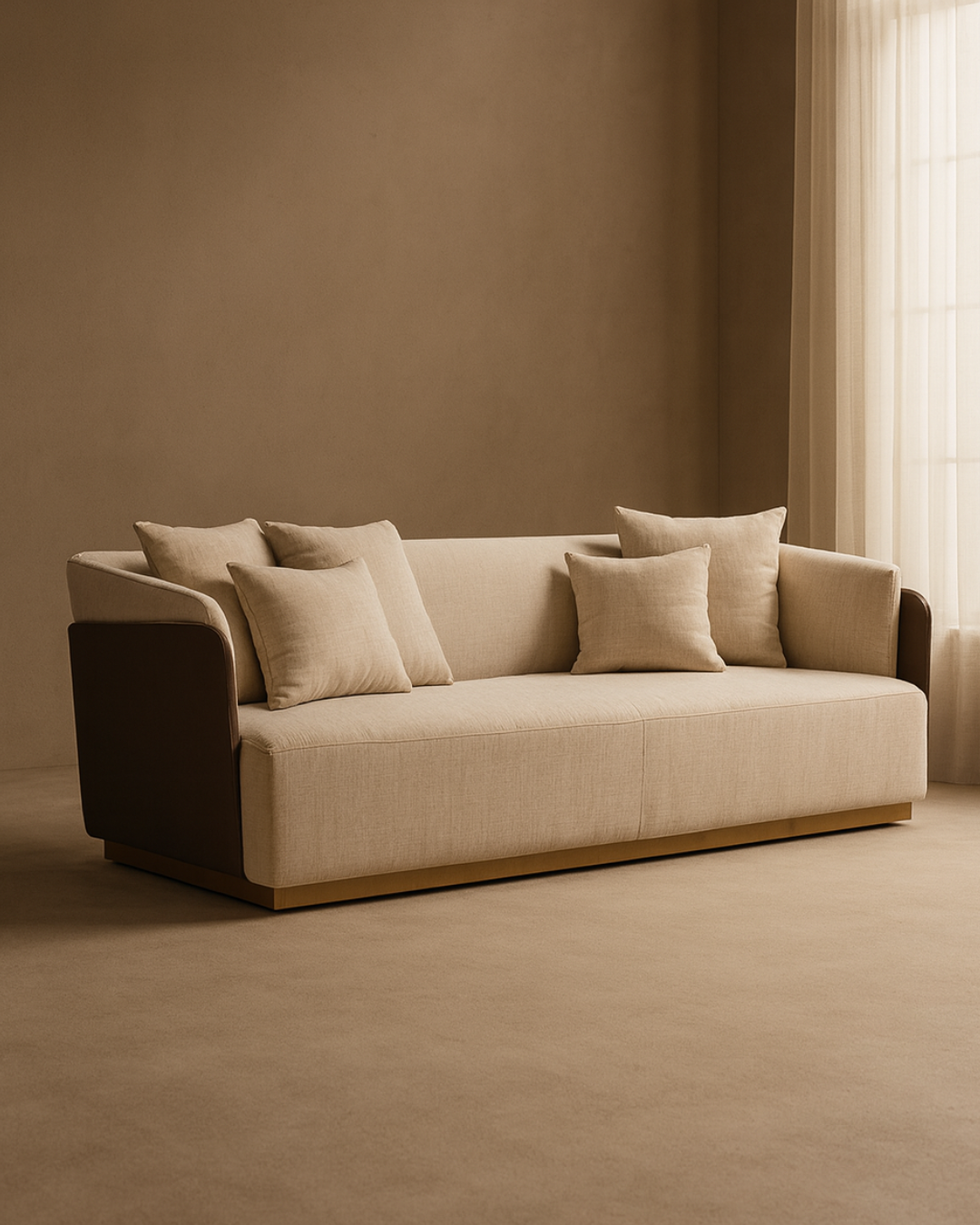 Gemma 4-Seater Sofa - Olive