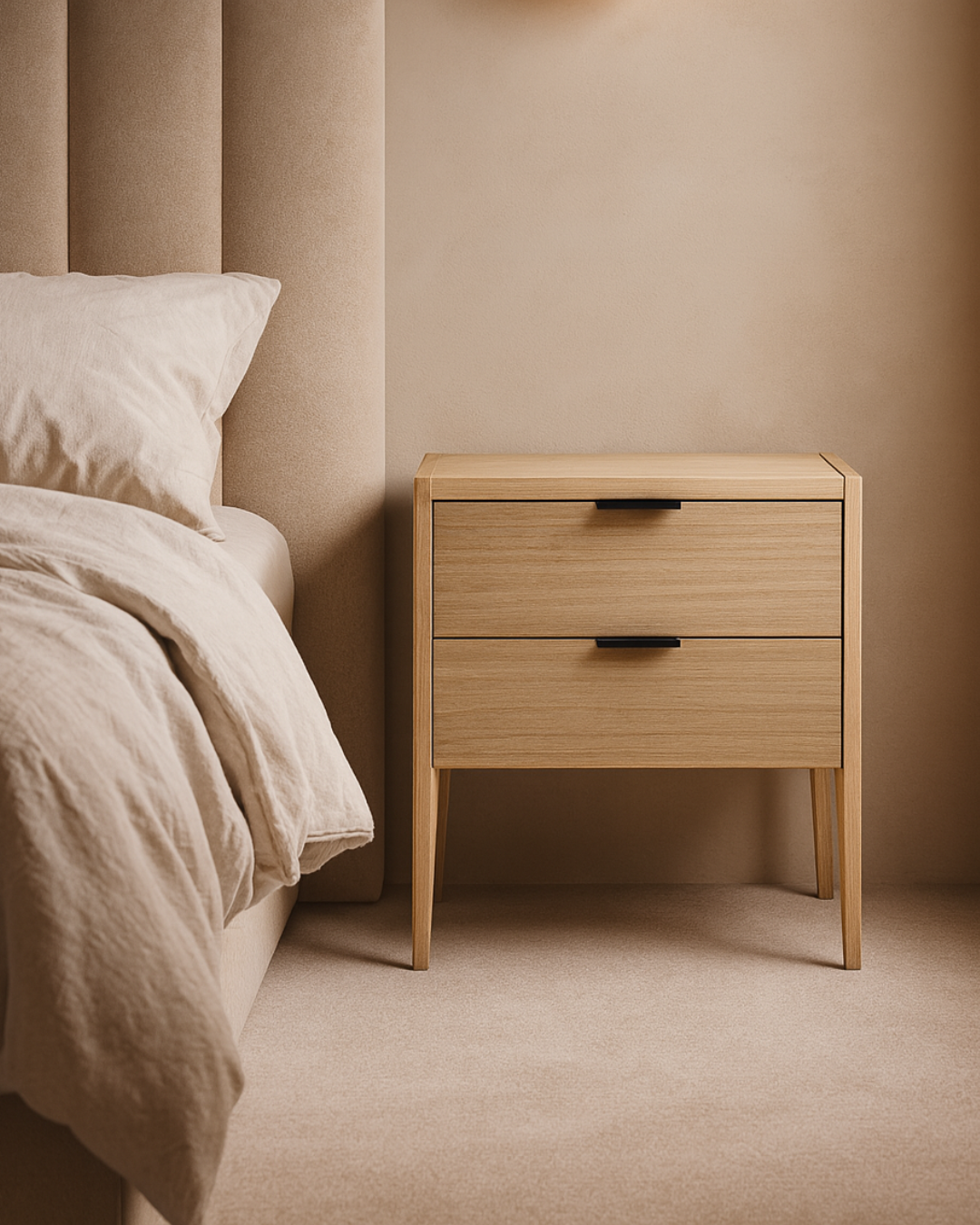 Grafiato Bedside Table - Two Drawer