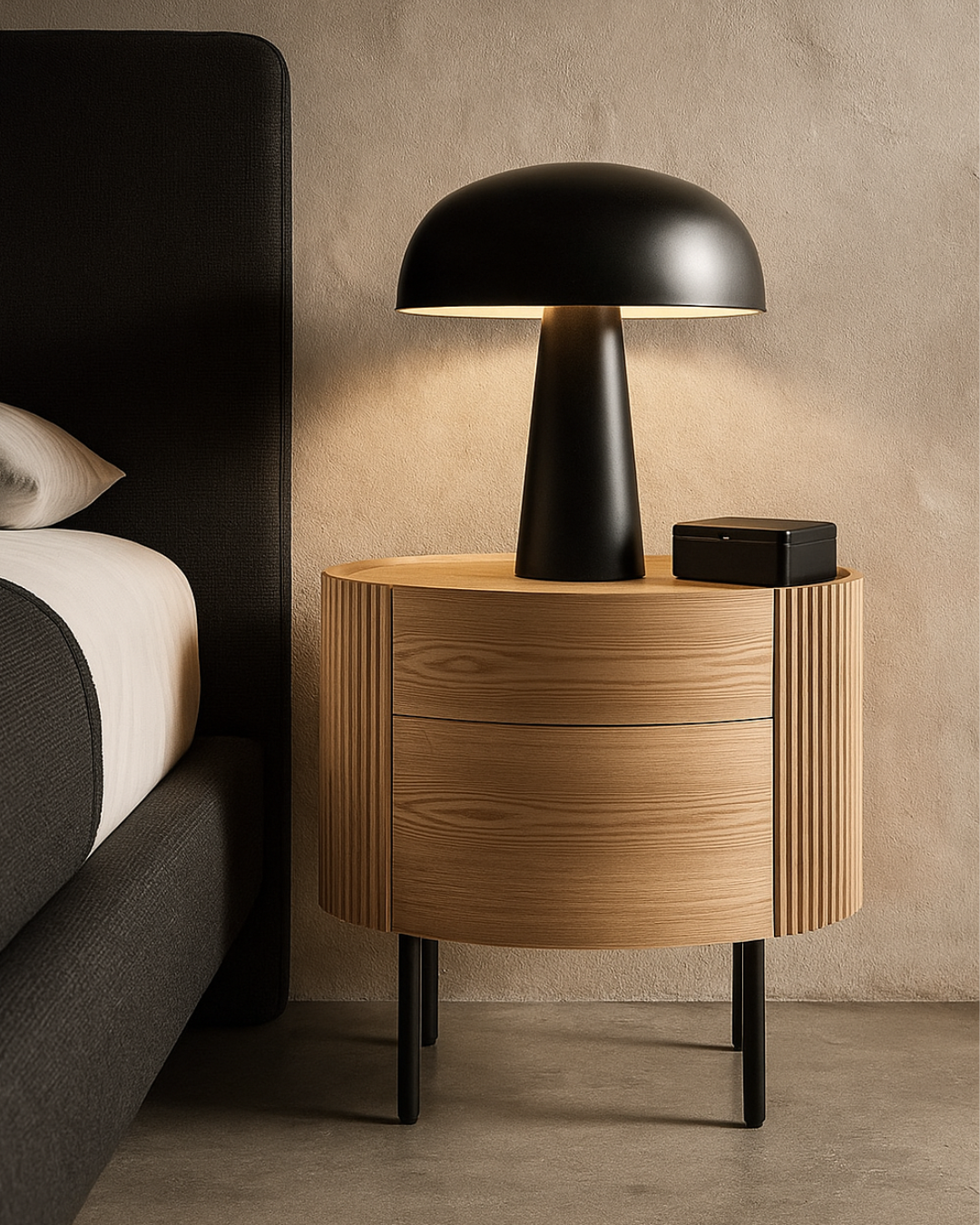 Lantine Bedside Table - Ash Oak