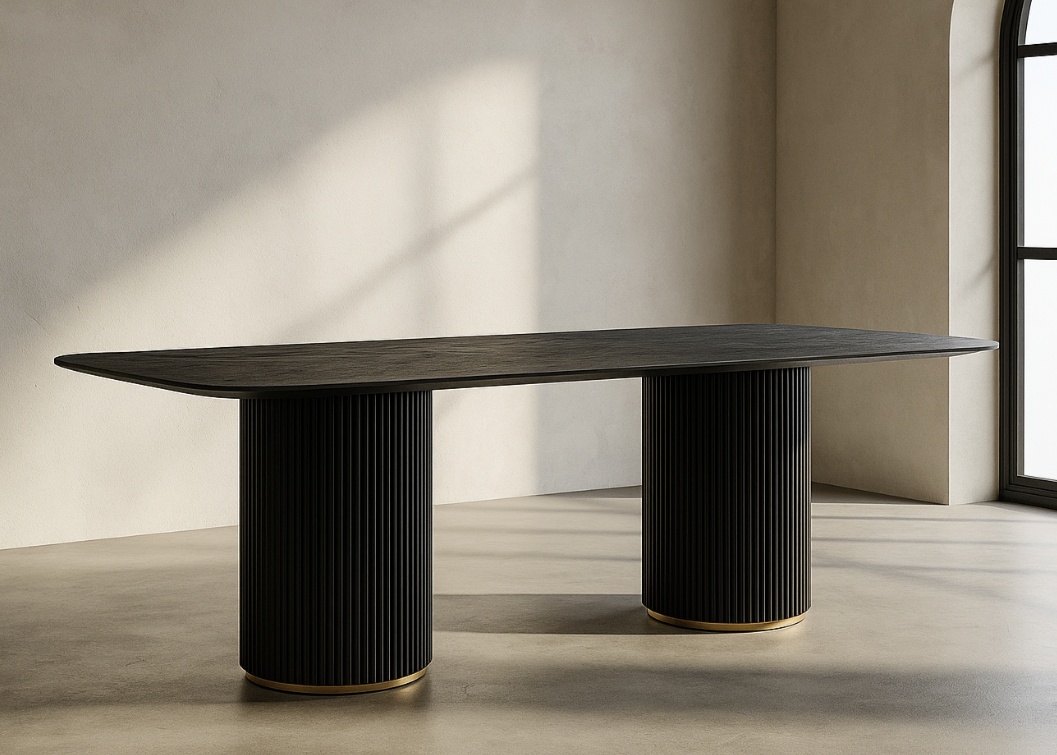 Lantine 240 Dining Table - Black Oak