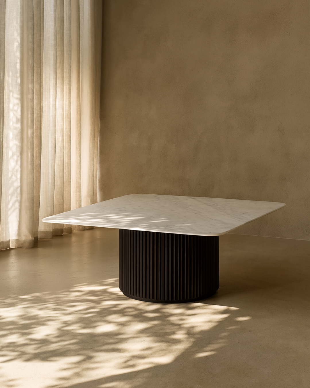 Lantine Marble Coffee Table -Matt Black