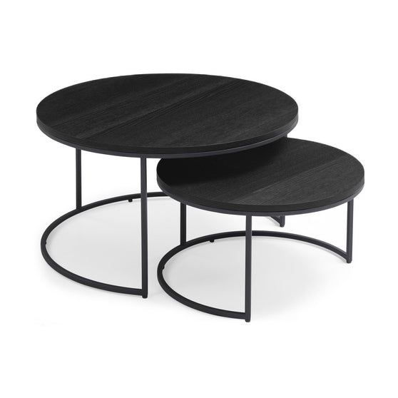 Wheel Coffee Table - Large - Black Oak