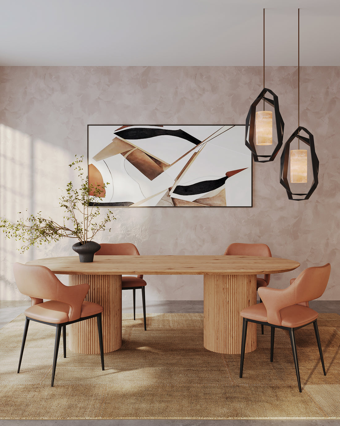 Lantine 320 Dining Table - Pill Shaped - Ash Oak