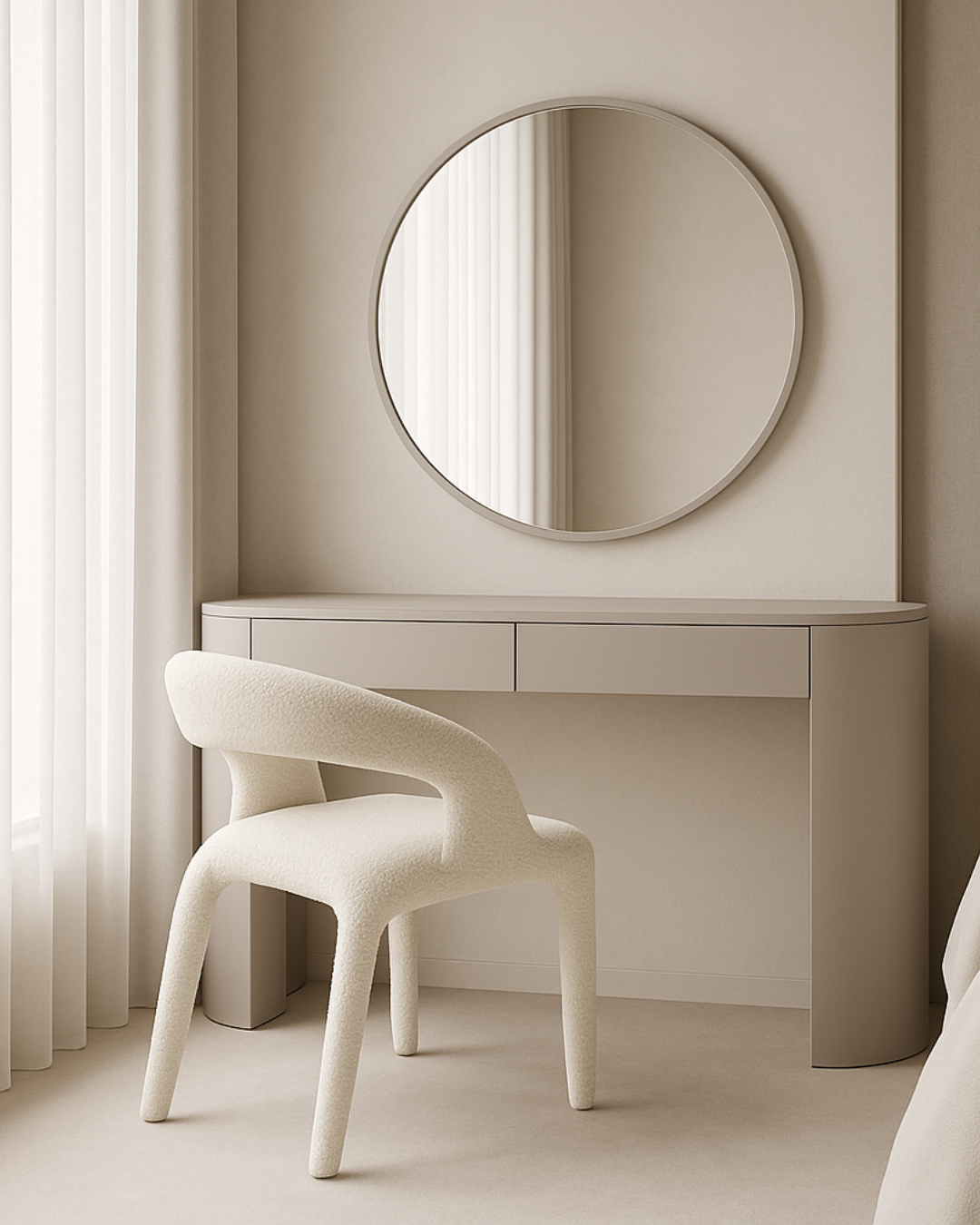 Oakura Console - Matte Beige